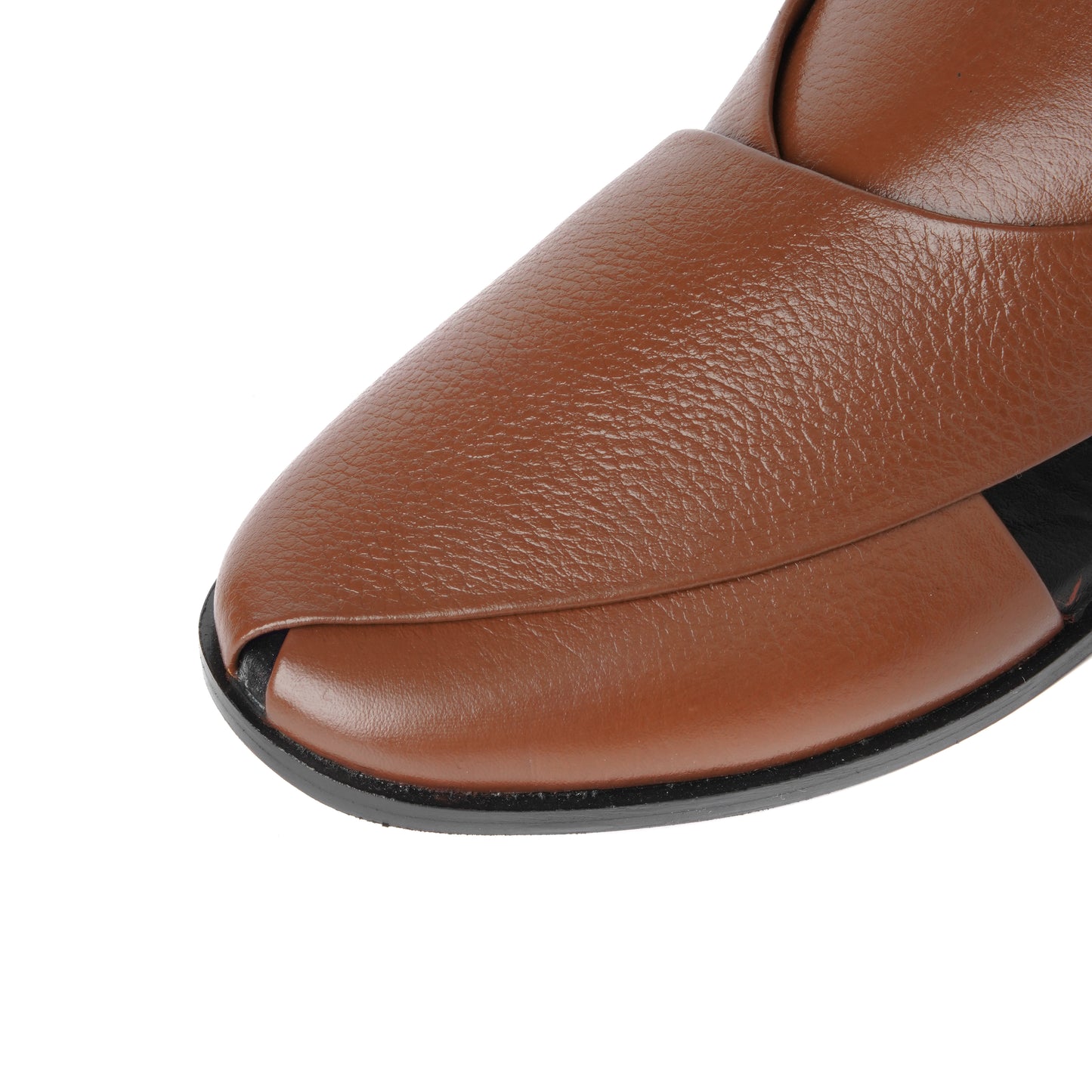 CS-15 Tan Soft Grain Cow Leather Peshaweri Chappal