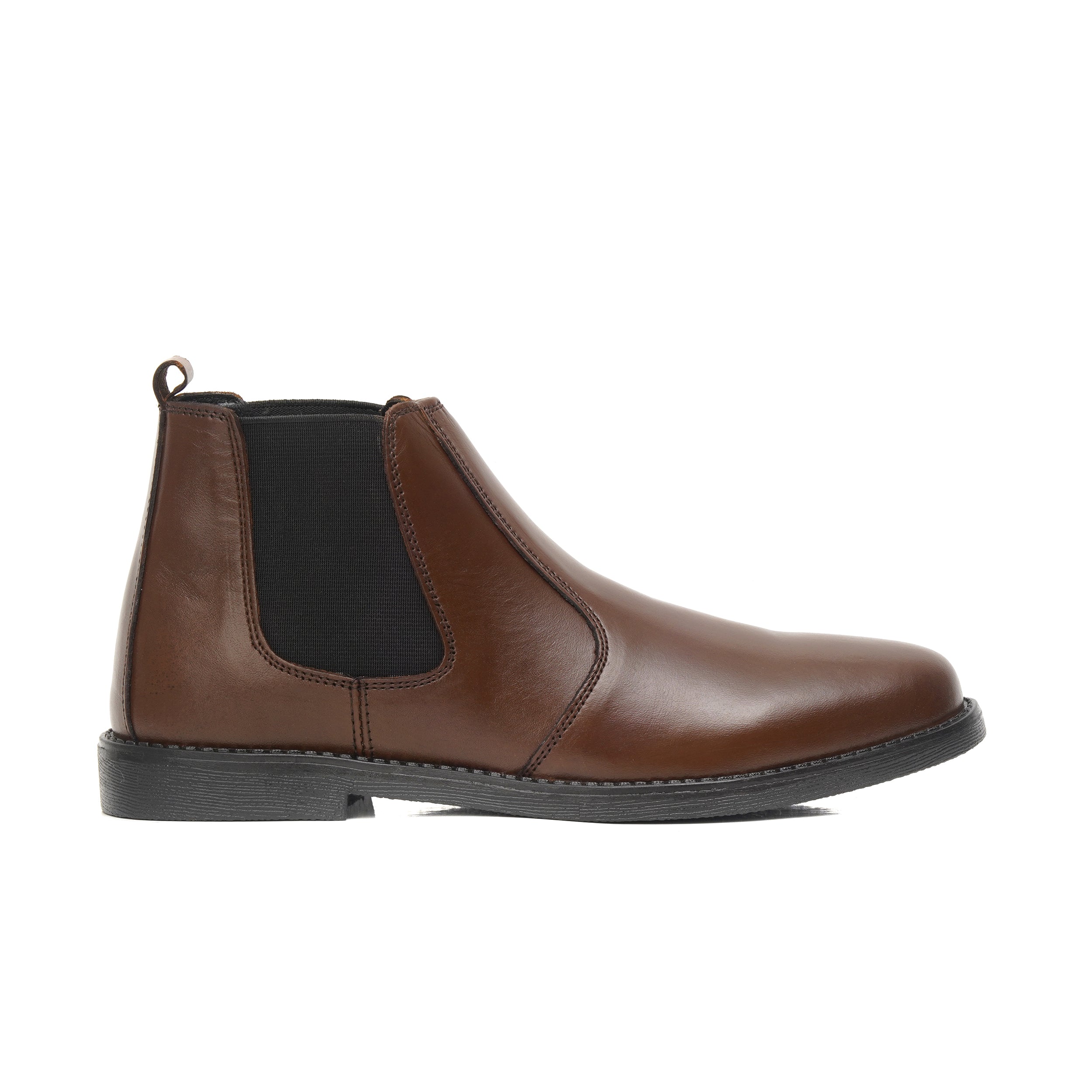 CS-10 Brown Cow Leather Chelsea Boots