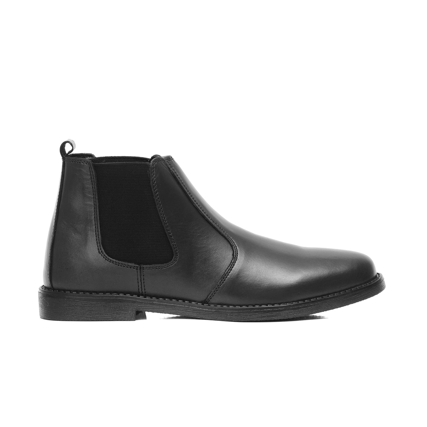 CS-10 Black Cow Leather Chelsea Boots