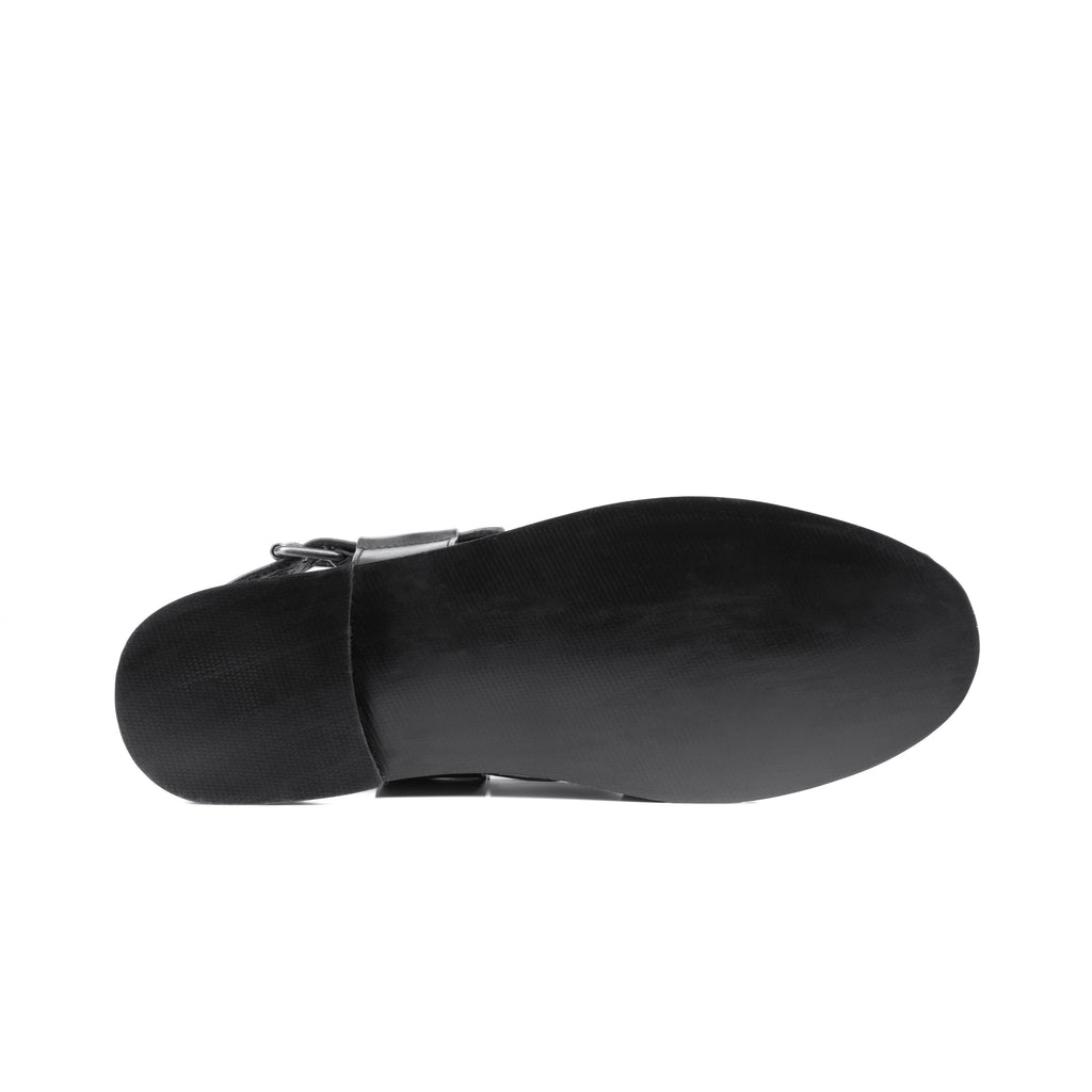 CS-22 Black Hand-Braided Cow Leather Peshawari | LUXE