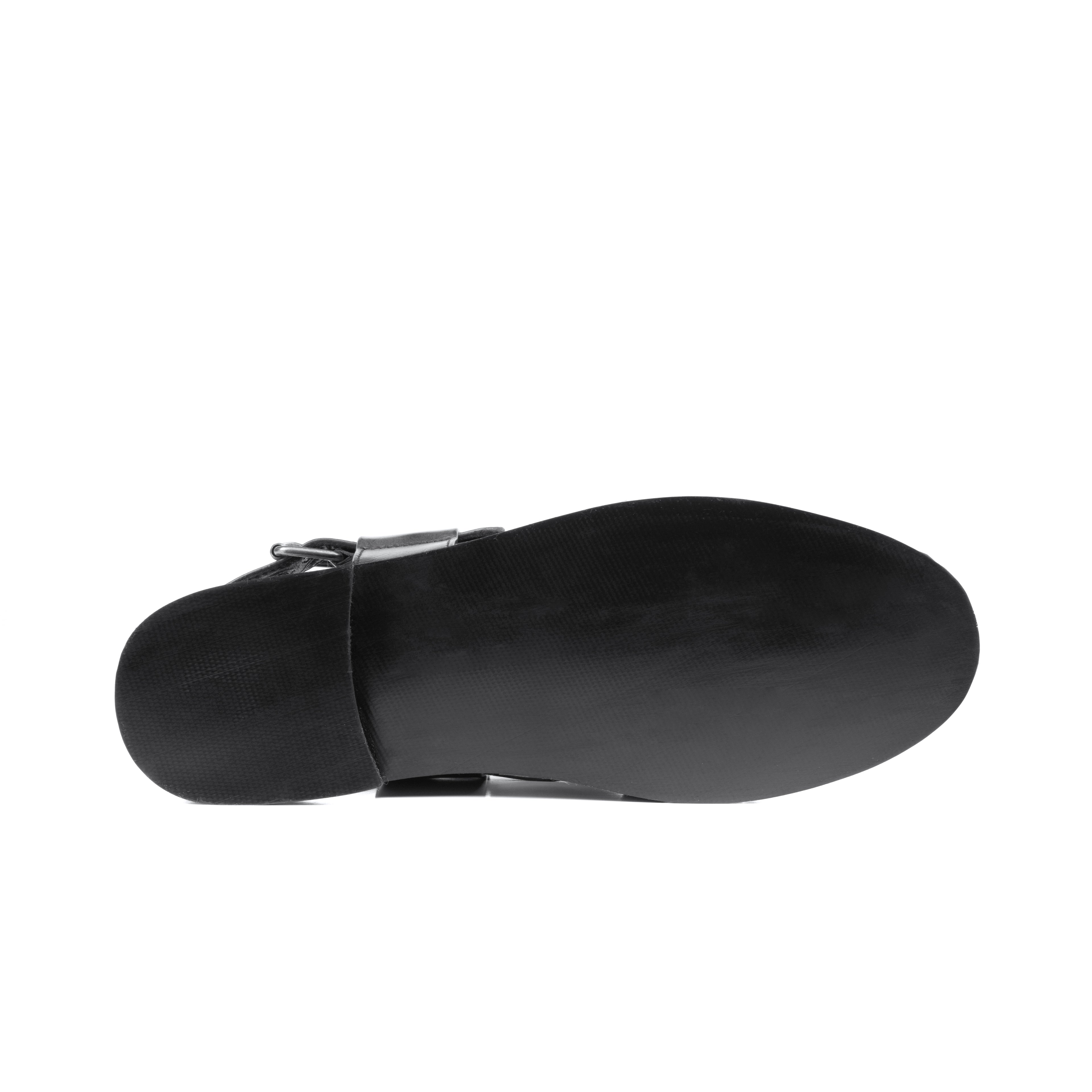 CS-22 Black Hand-Braided Cow Leather Peshawari | LUXE