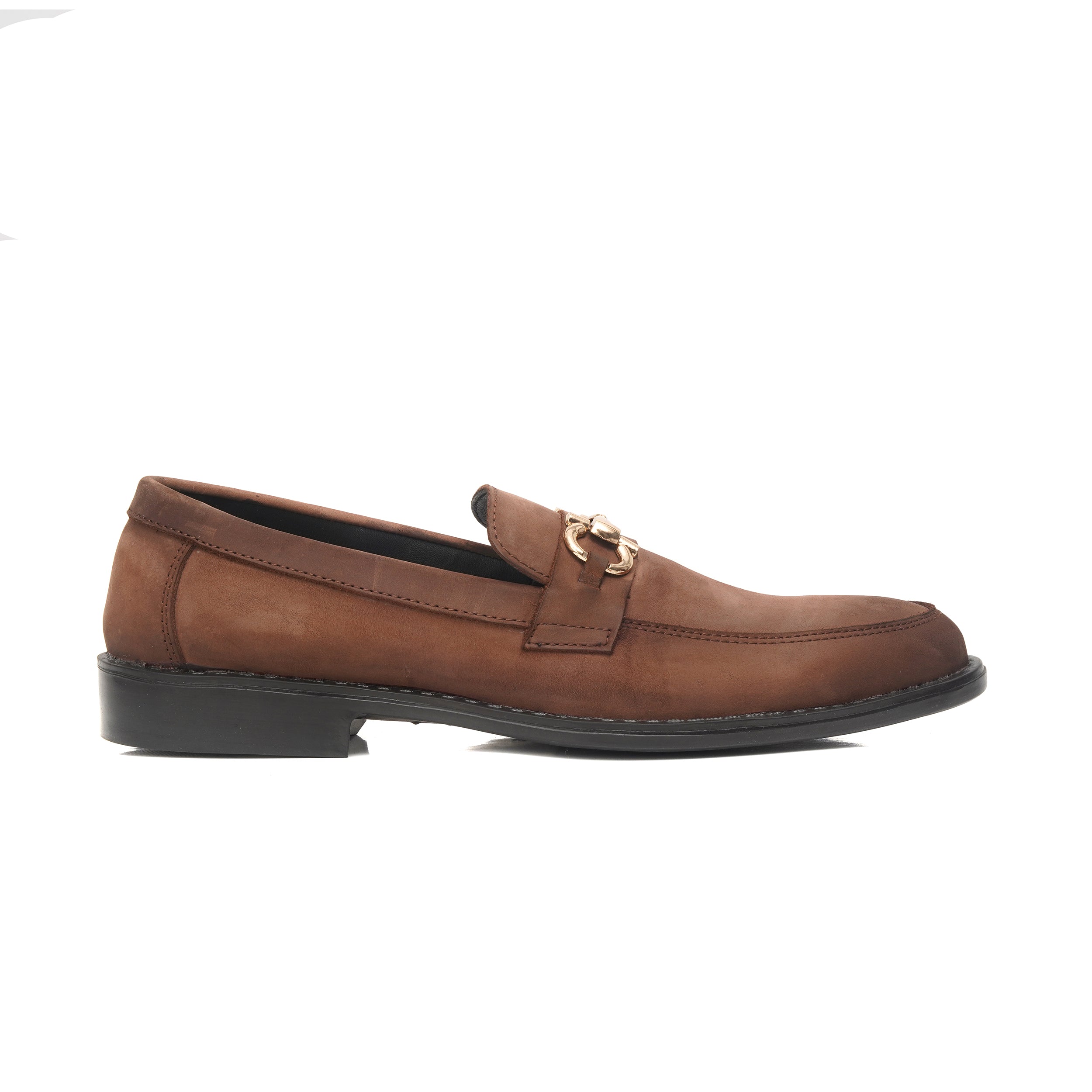 CS-07 Oily Brown Shaded Horsebit Style Loafers