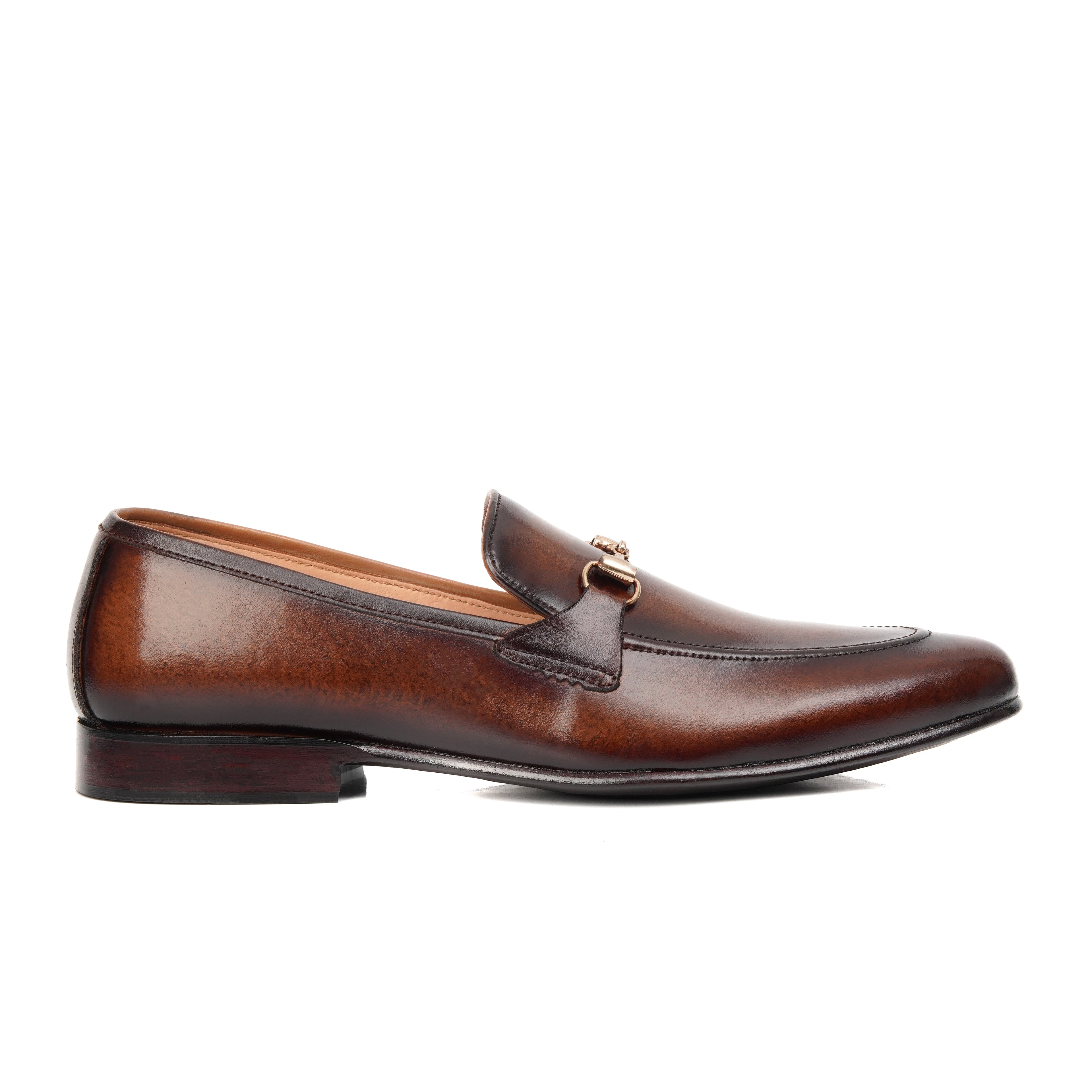 CS-01 Brown Patina Cow Leather Loafers