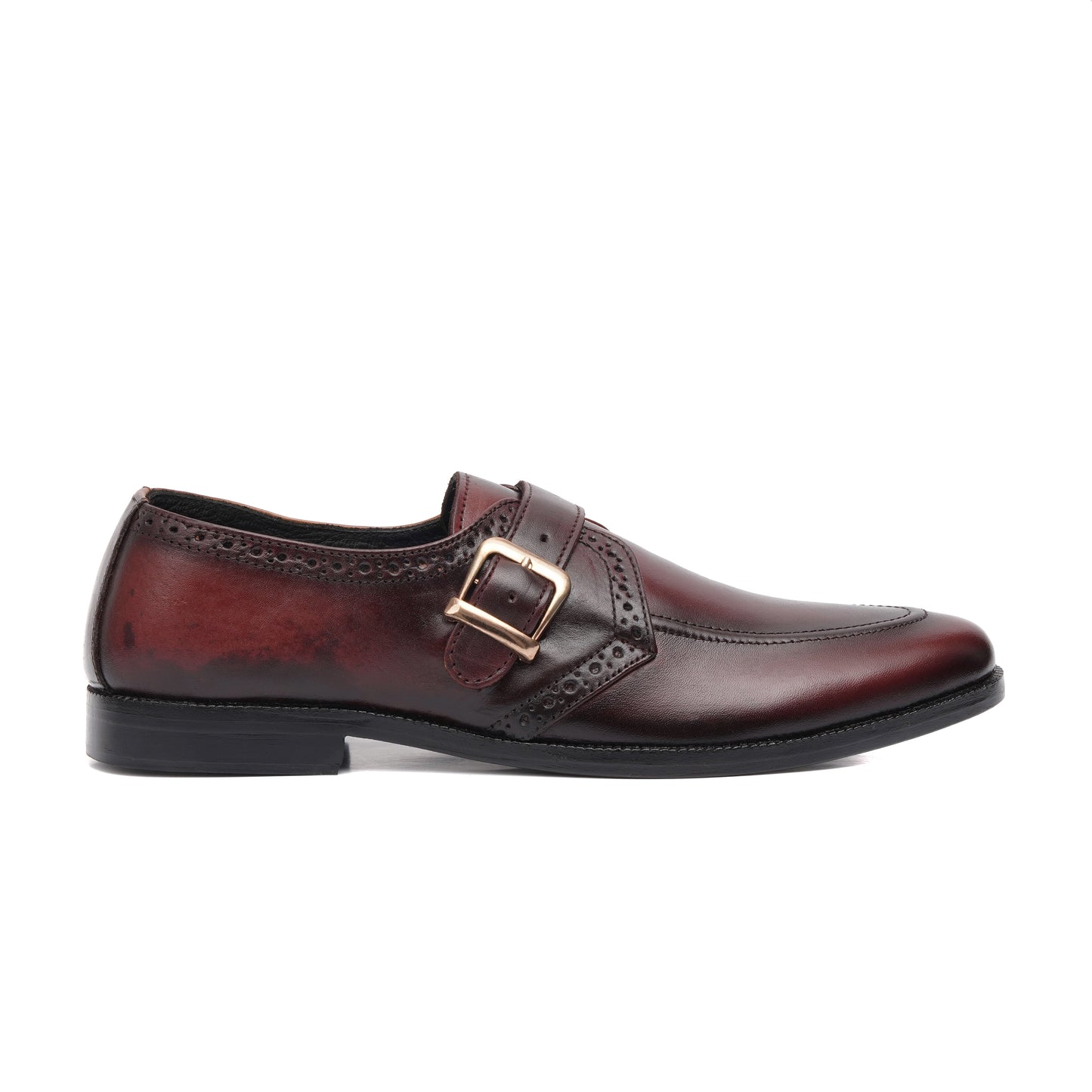 CS-17 Maroon Two Tone Brogue Formal Loafer Style