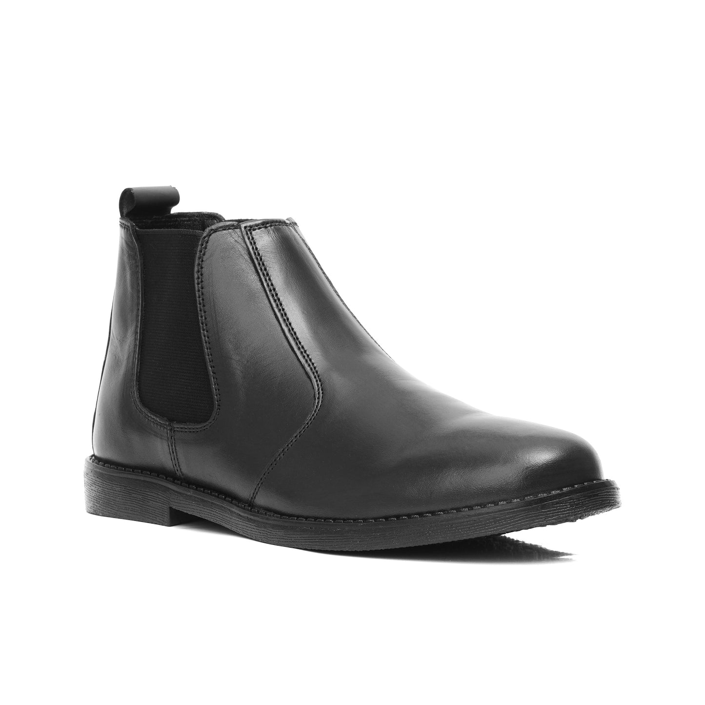 CS-10 Black Cow Leather Chelsea Boots