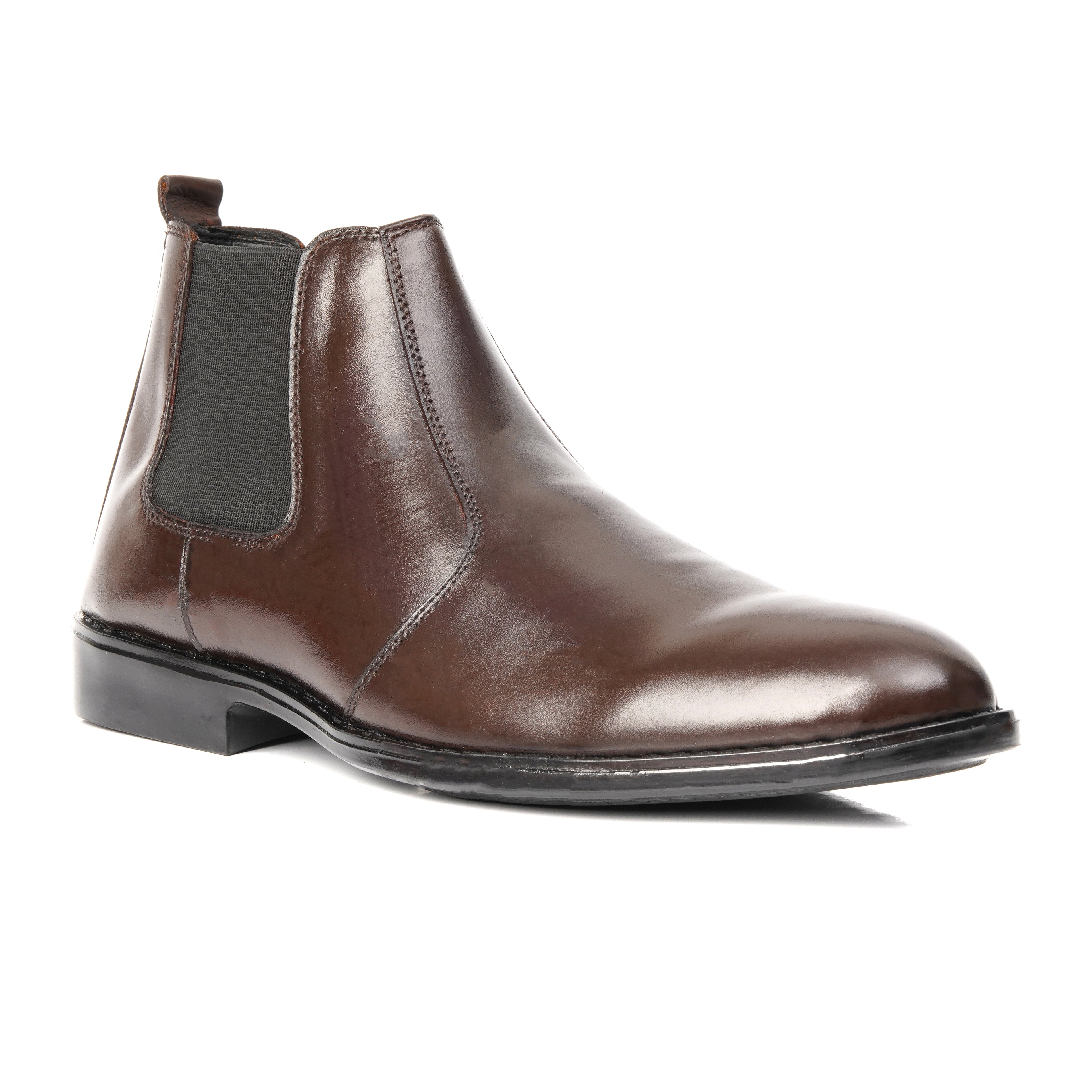 CS-03 Brown Cow Leather Chelsea Boot