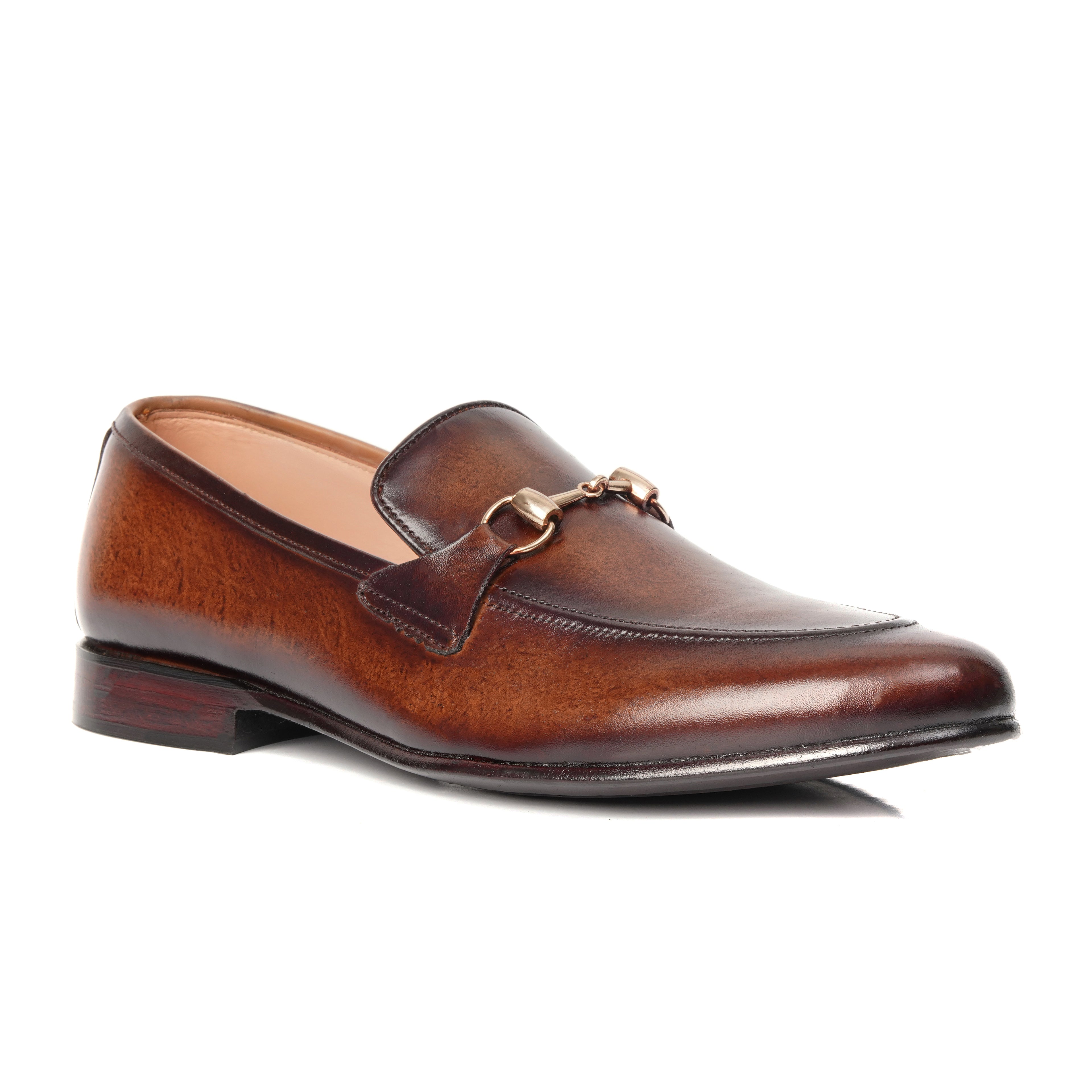 CS-01 Brown Patina Cow Leather Loafers