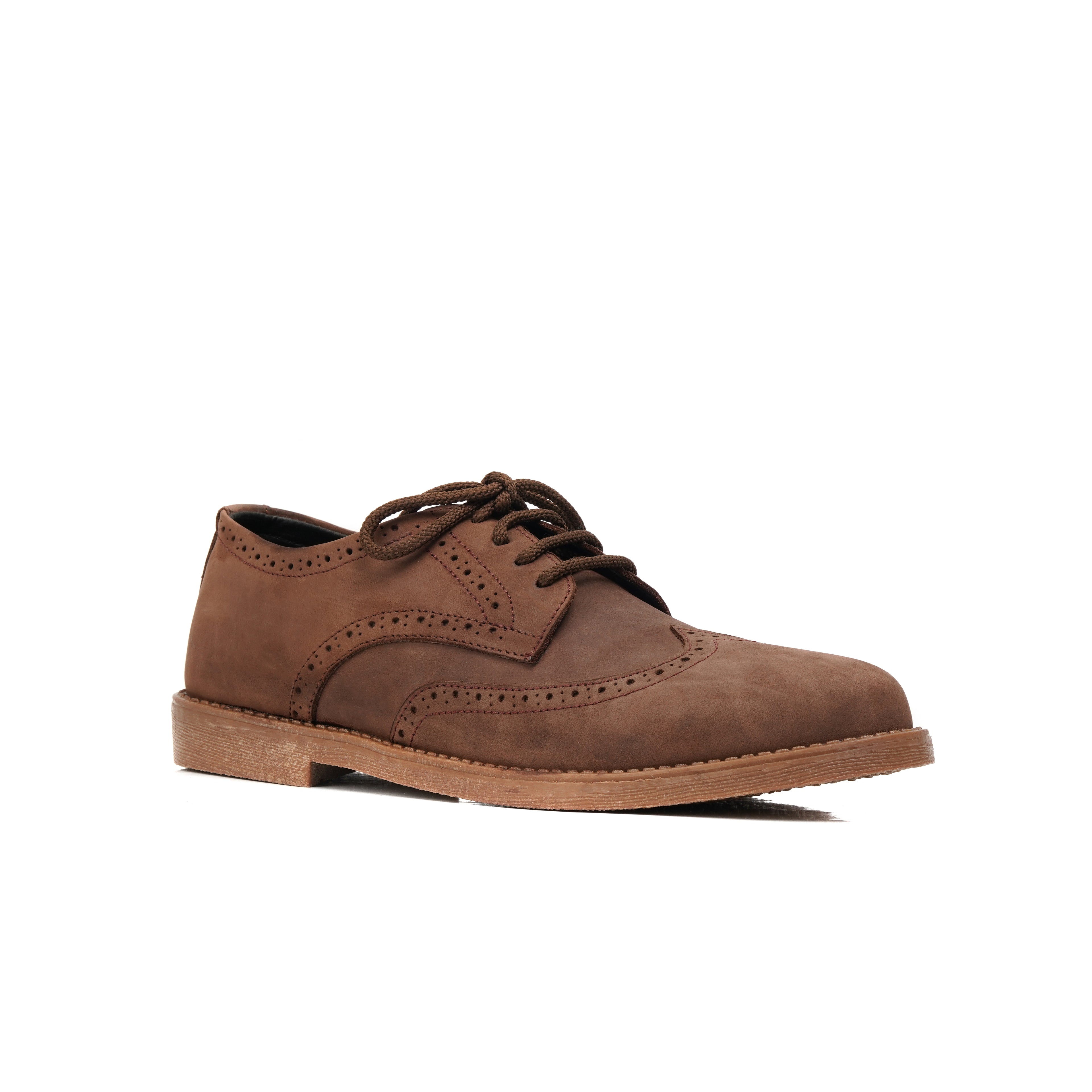 CS-08 Oily Brown Brogue Shoes Casual Style