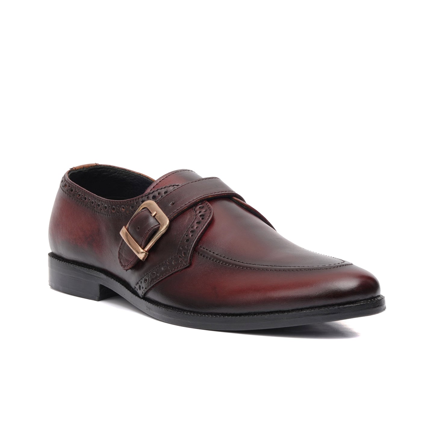 CS-17 Maroon Two Tone Brogue Formal Loafer Style