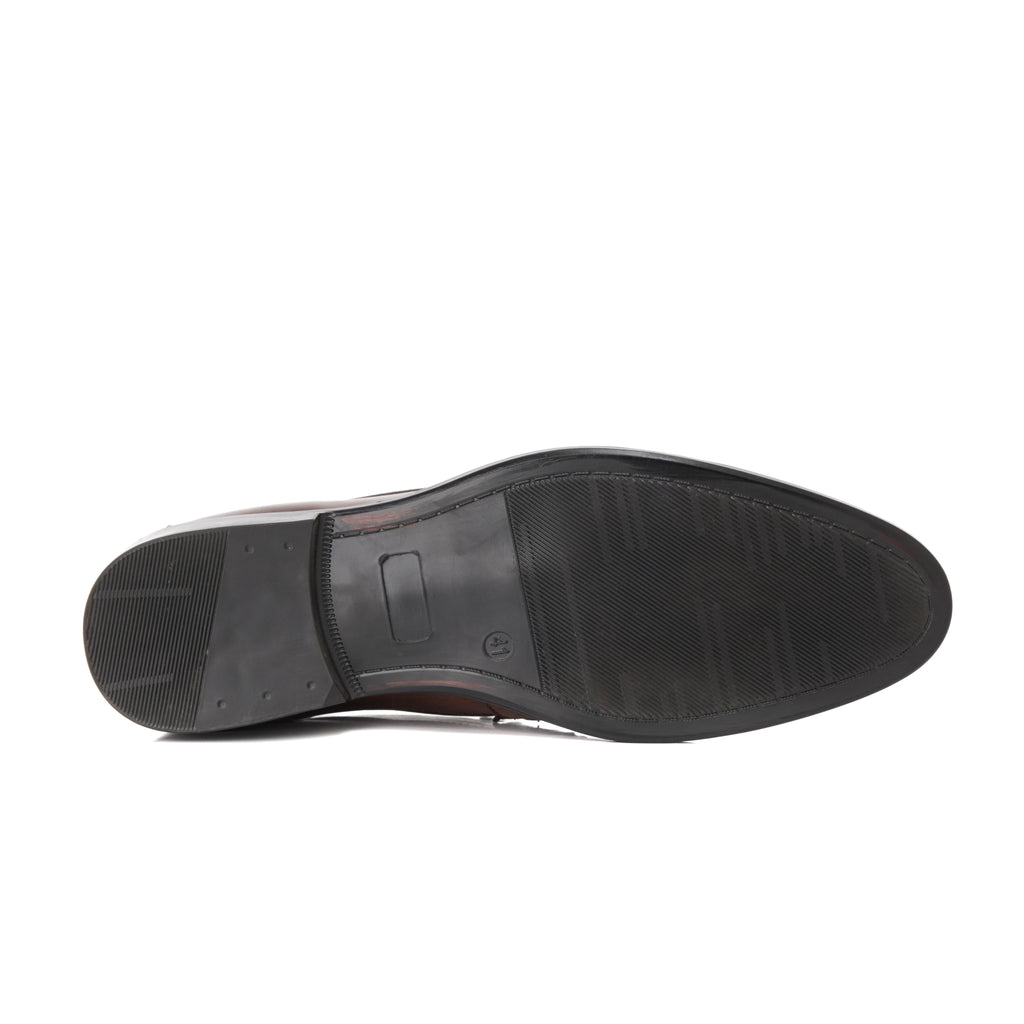 CS-07 Shaded Brown Horsebit Cow Leather Loafers