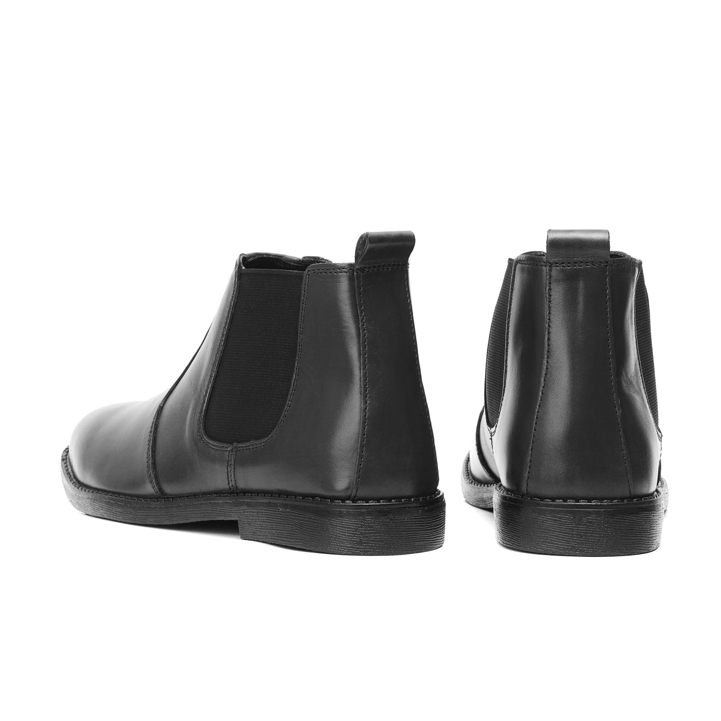 CS-10 Black Cow Leather Chelsea Boots