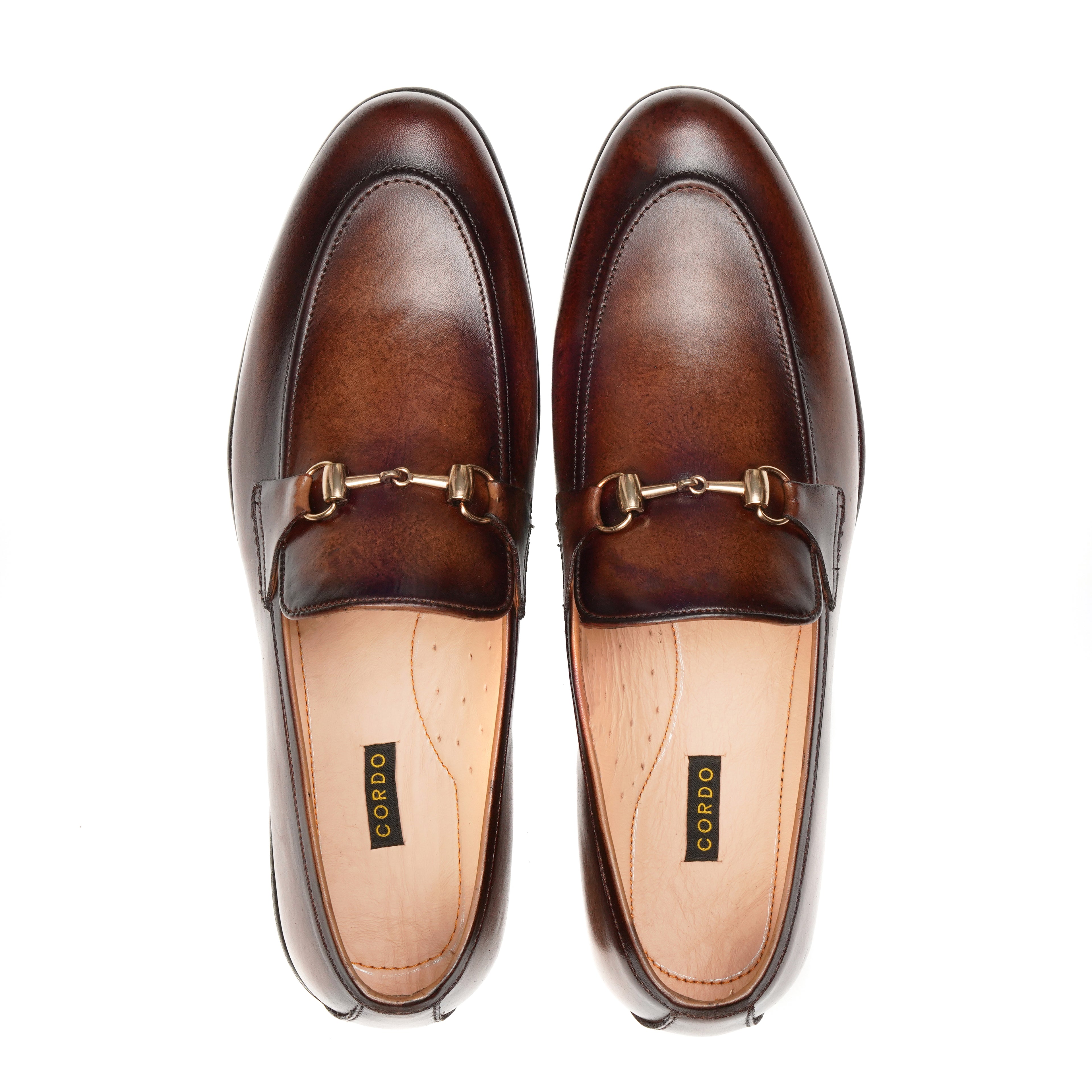 CS-01 Brown Patina Cow Leather Loafers