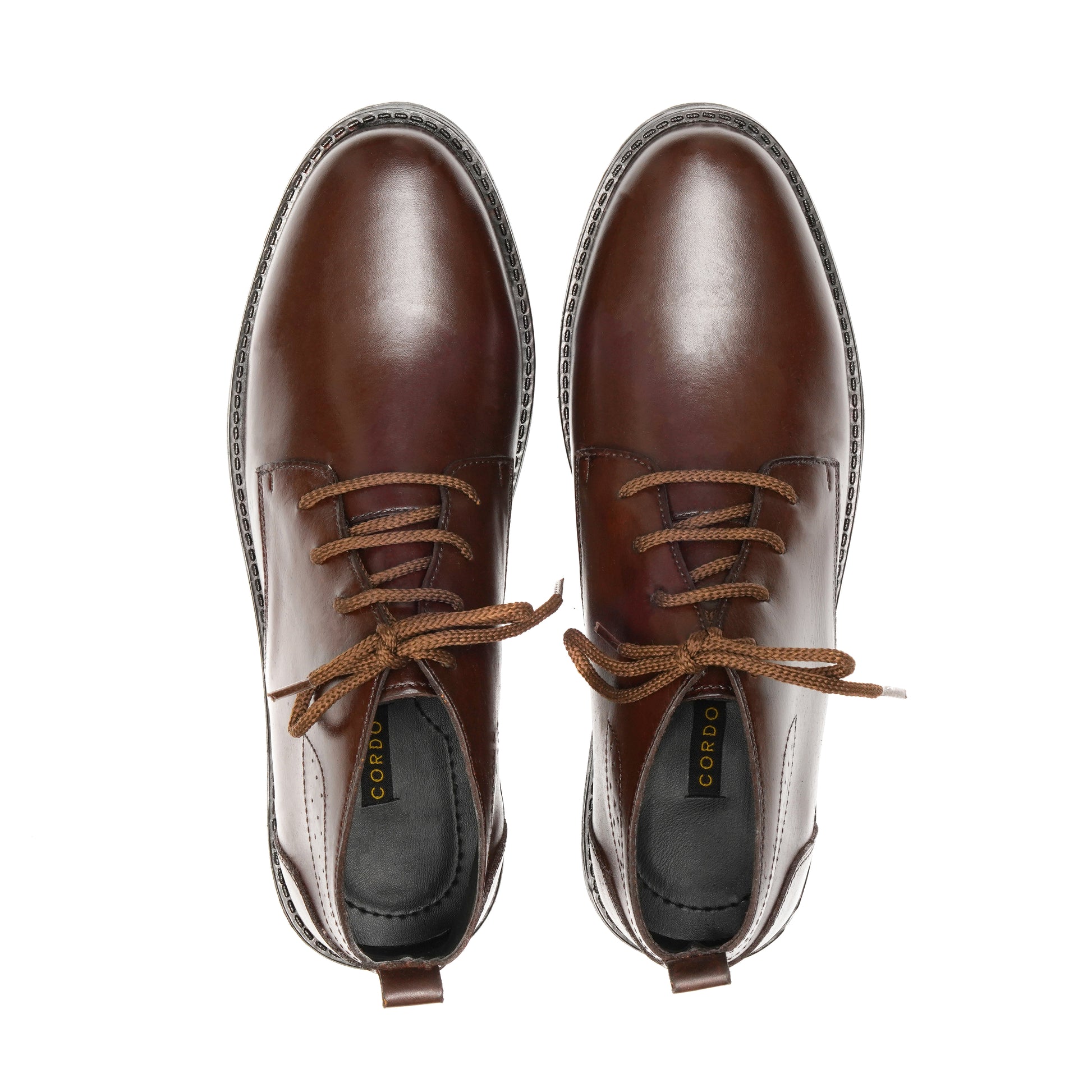 CS-04 Brown Cow Leather Chukka Laces Boot1