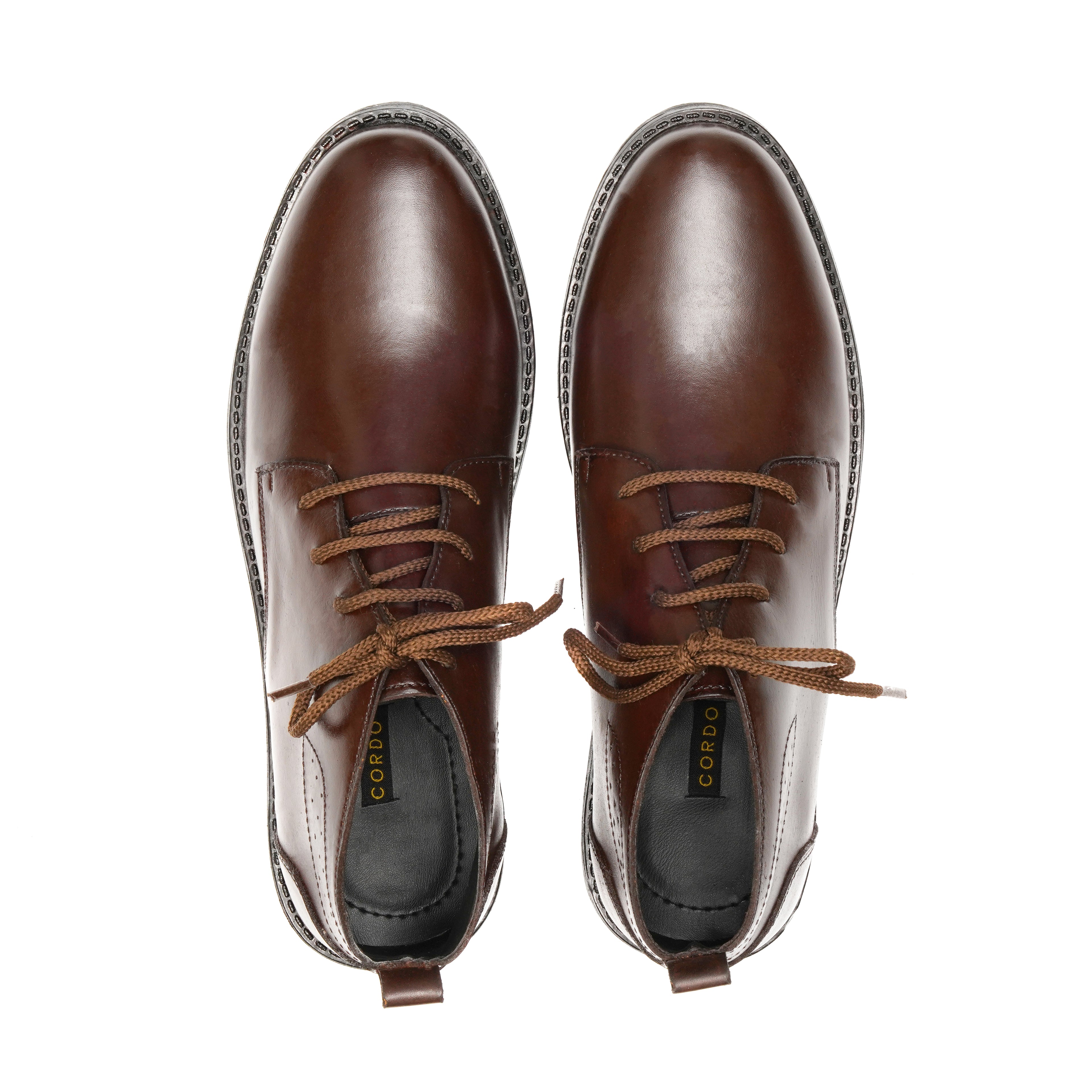 CS-04 Brown Cow Leather Chukka Laces Boot