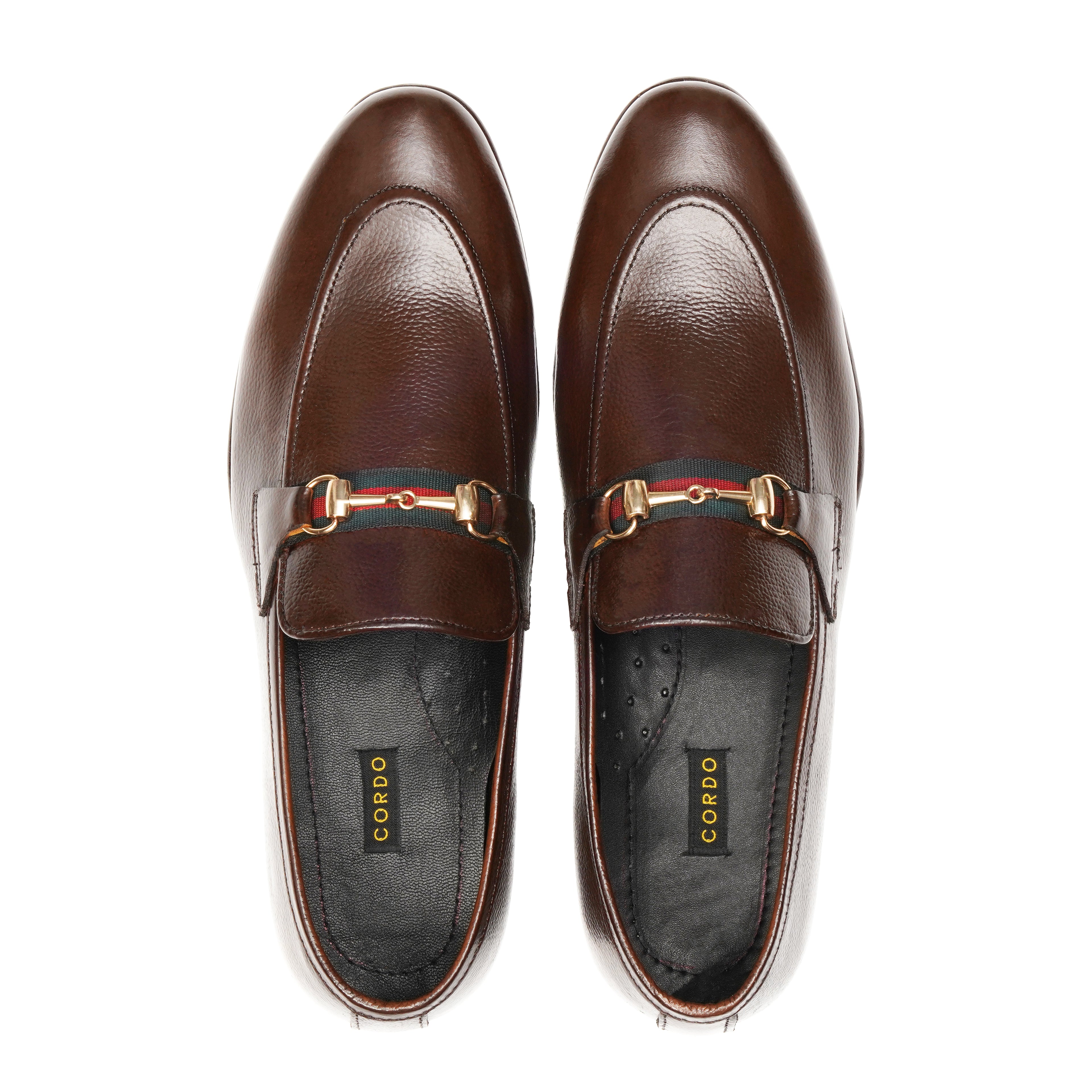 CS-06 Brown Gucci Strap Loafers