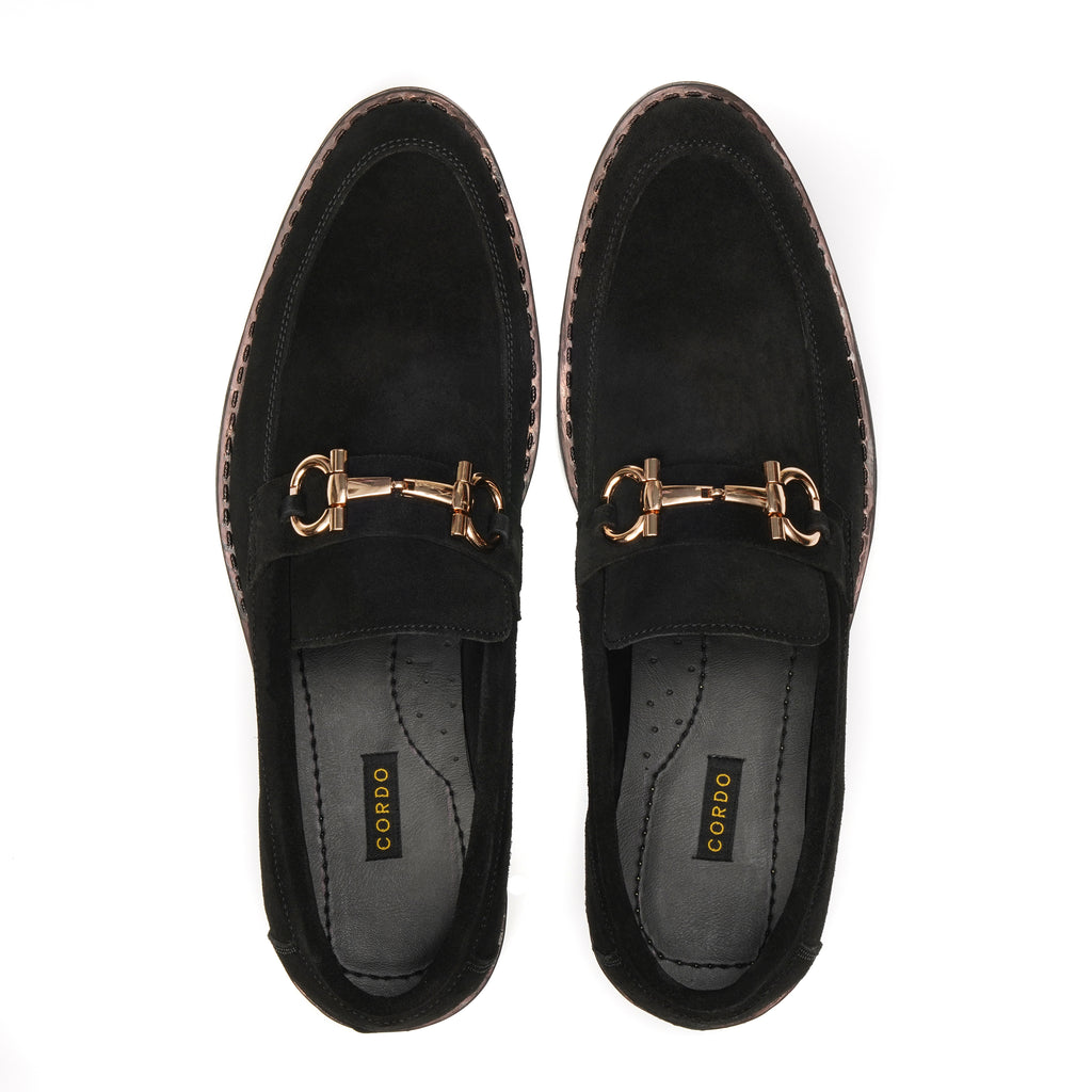 CS-07 Black Cow Suede Loafers | Super Comfortable