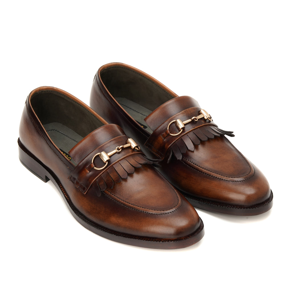 CS-11 Patina Brown Cow Leather Loafers