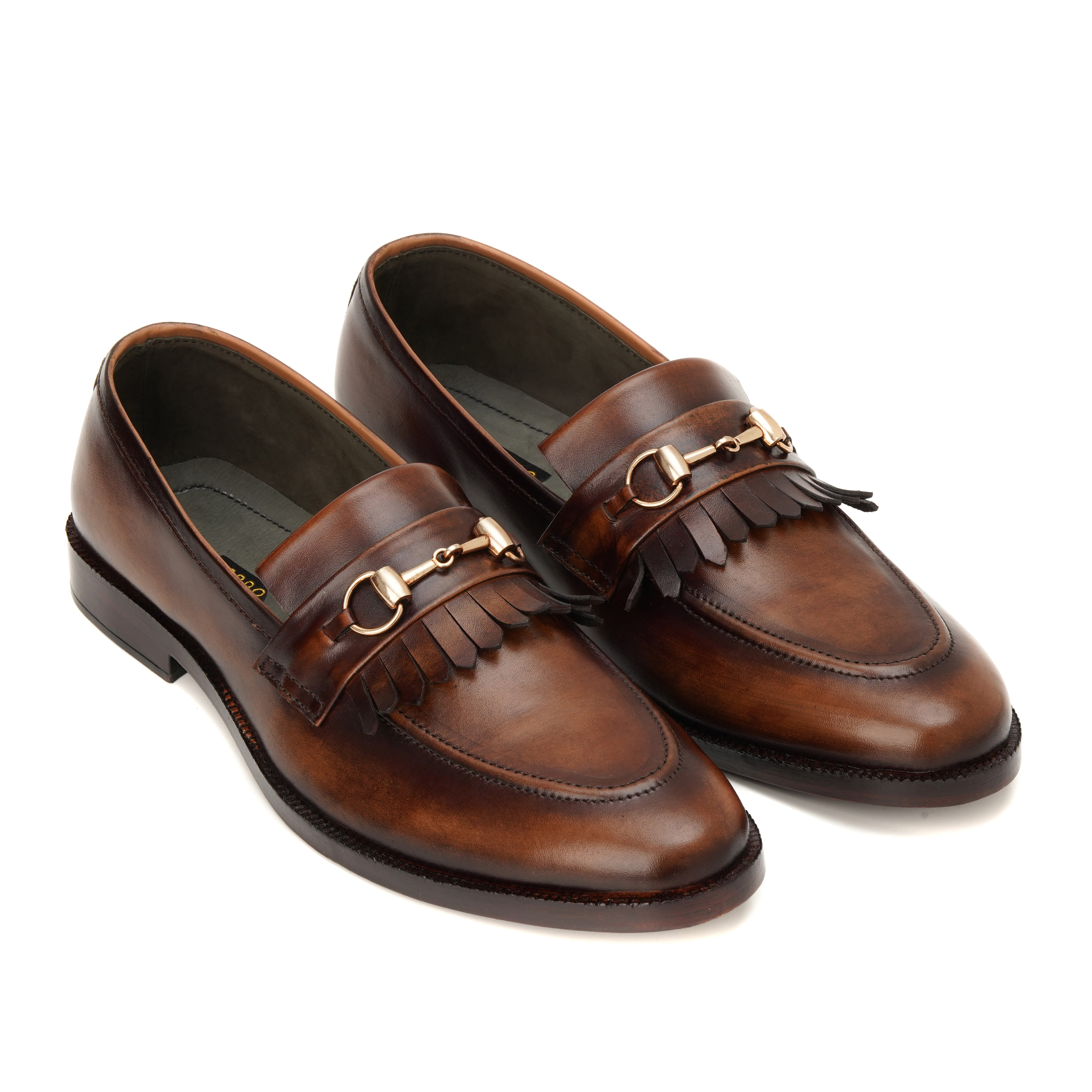 CS-11 Patina Brown Cow Leather Loafers