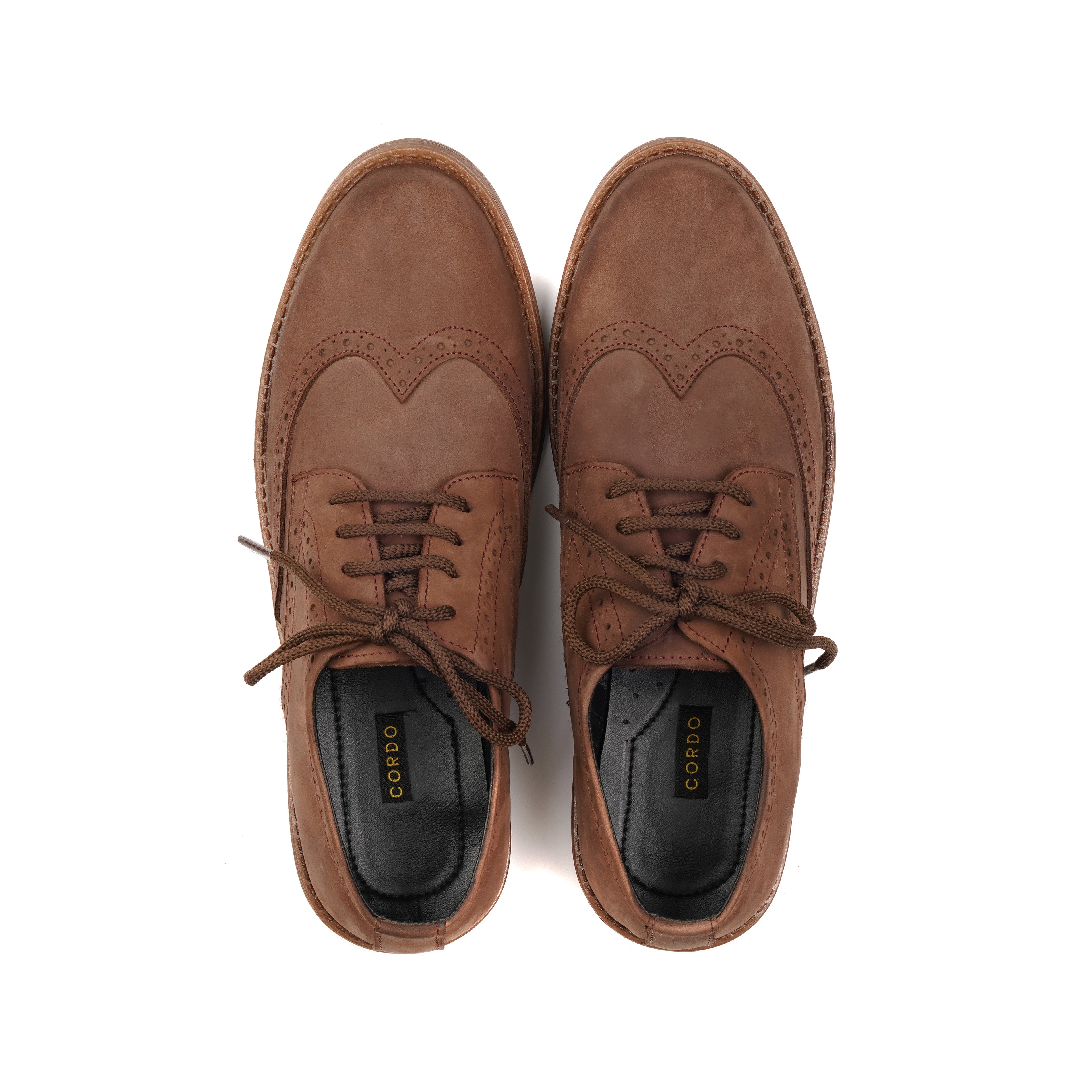 CS-08 Oily Brown Brogue Shoes Casual Style