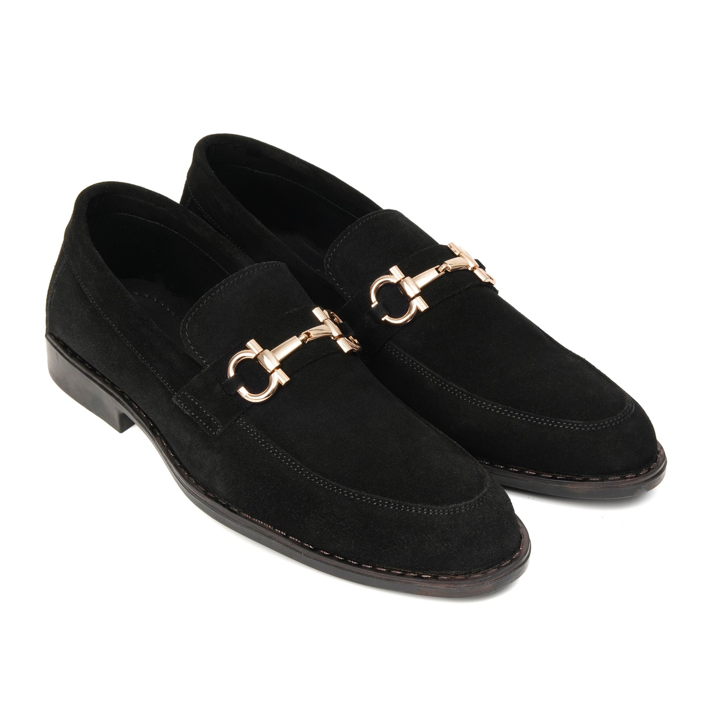 CS007-Black Cow Suede Loafers | Super Comfortable