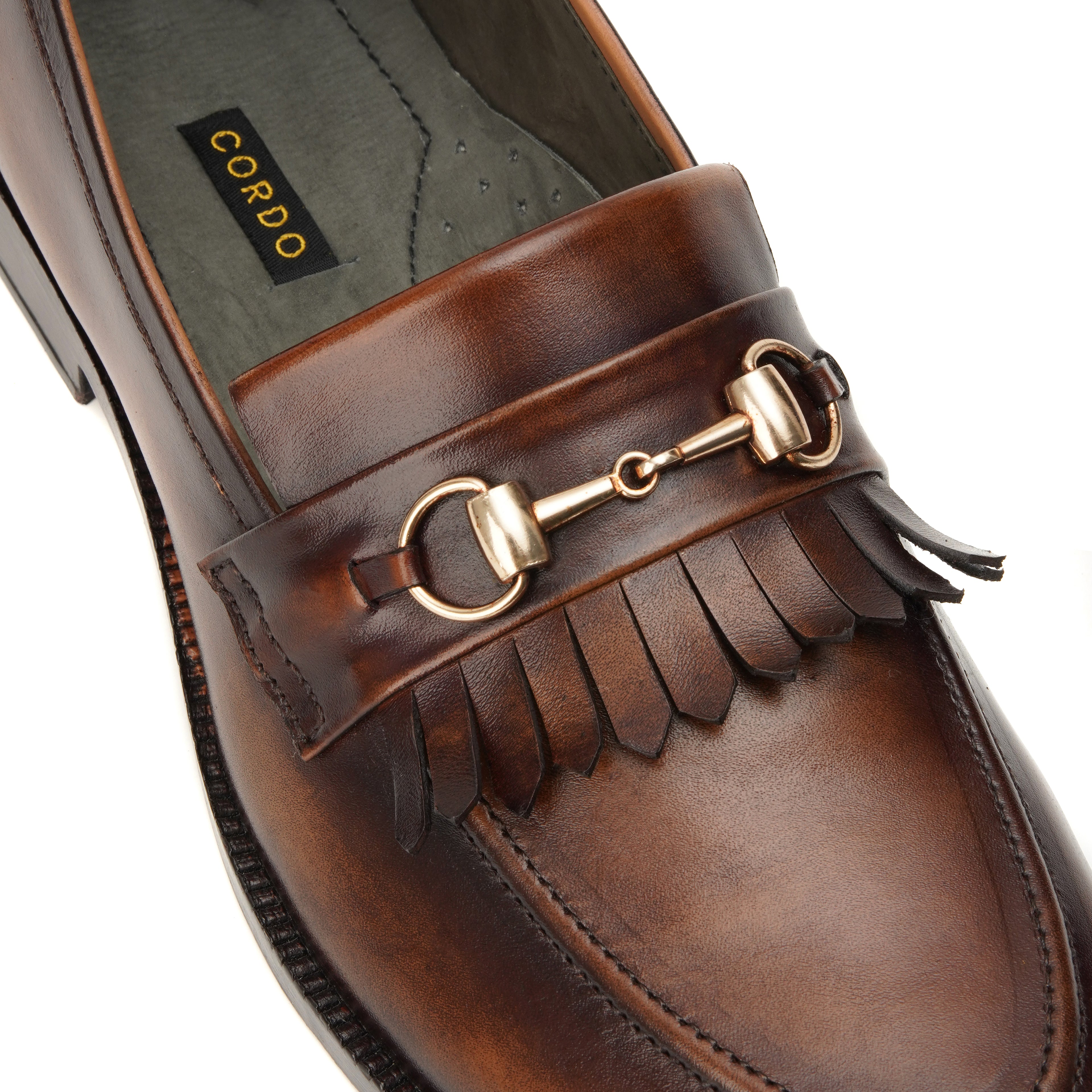 CS-11 Patina Brown Cow Leather Loafers