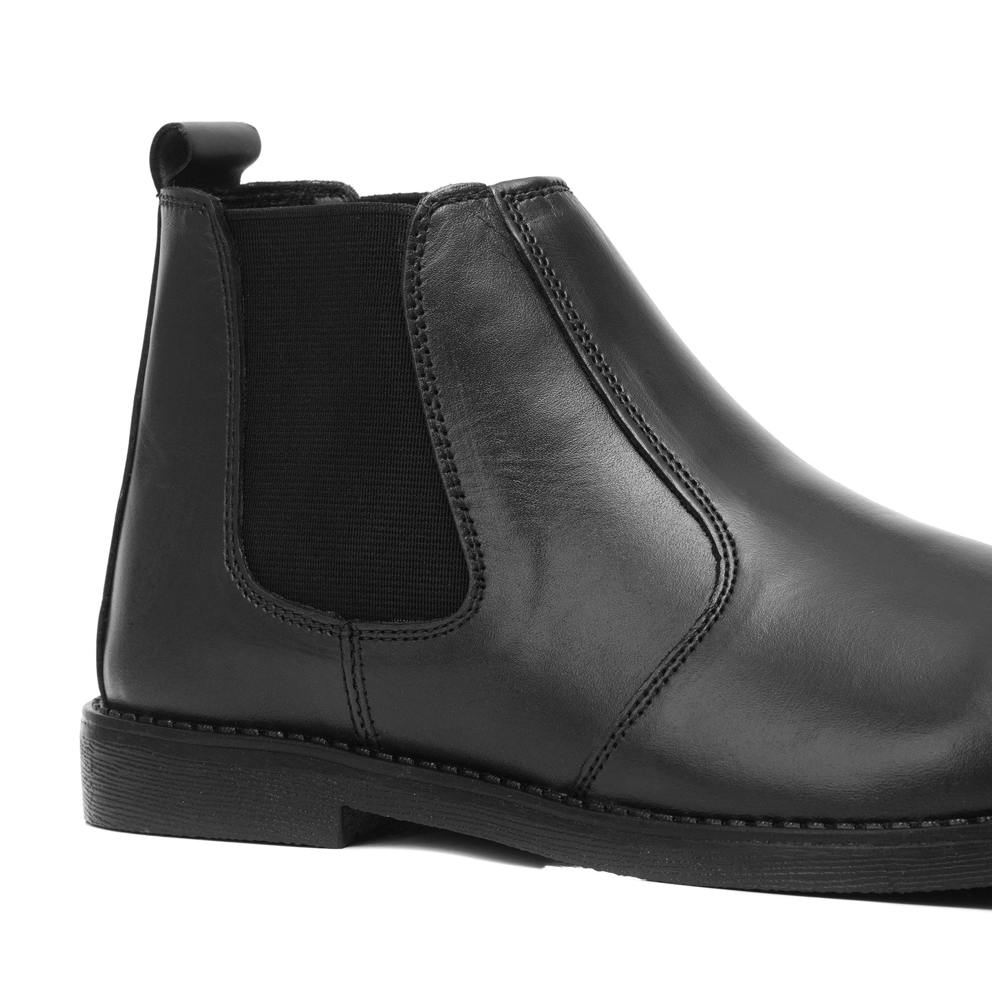 CS-10 Black Cow Leather Chelsea Boots