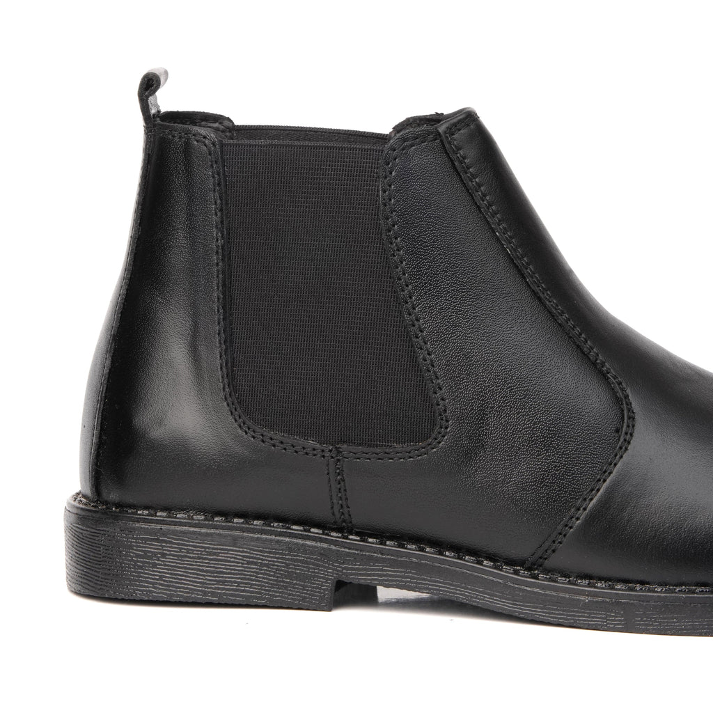 CS-10 Black Cow Leather Chelsea Boots