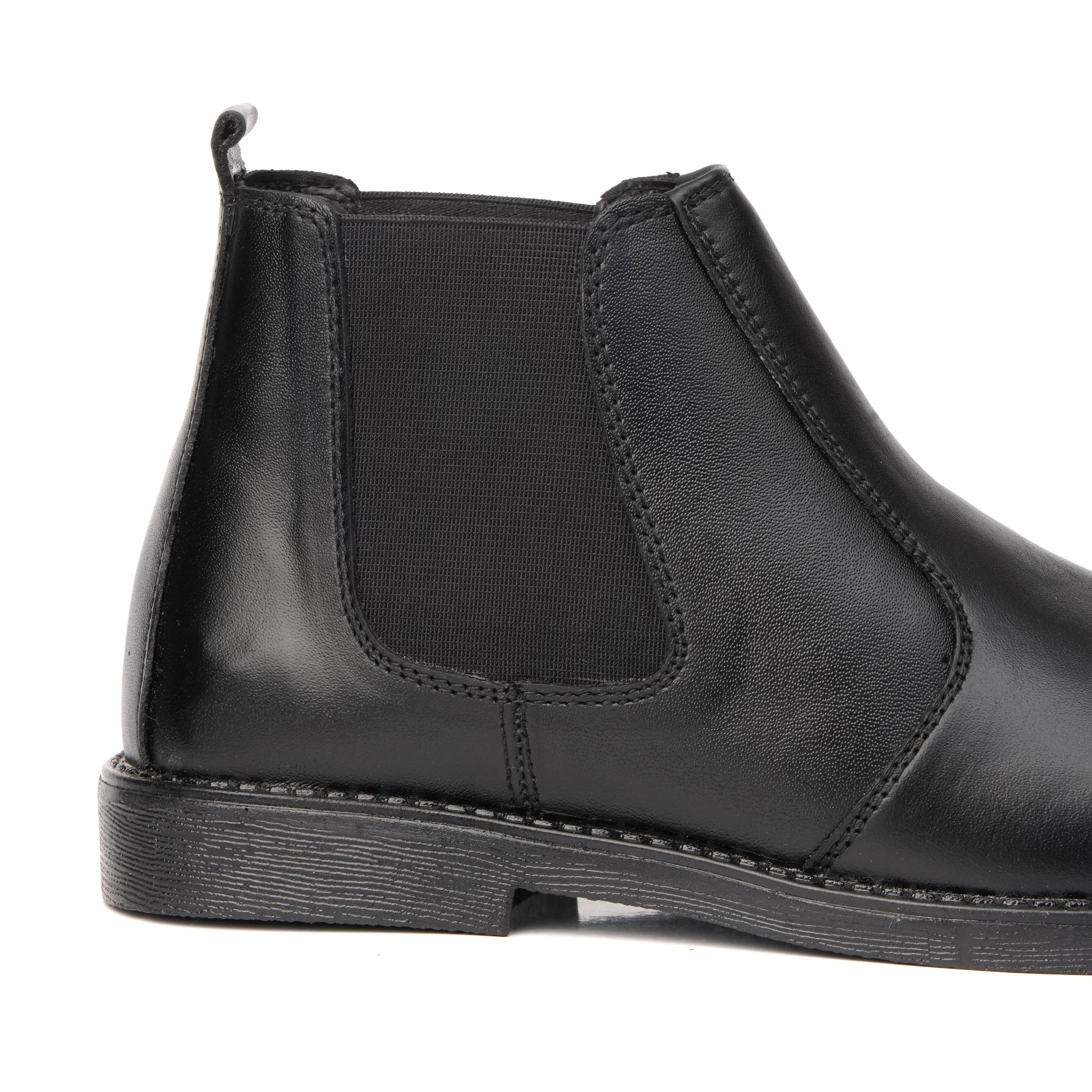 CS-10 Black Cow Leather Chelsea Boots