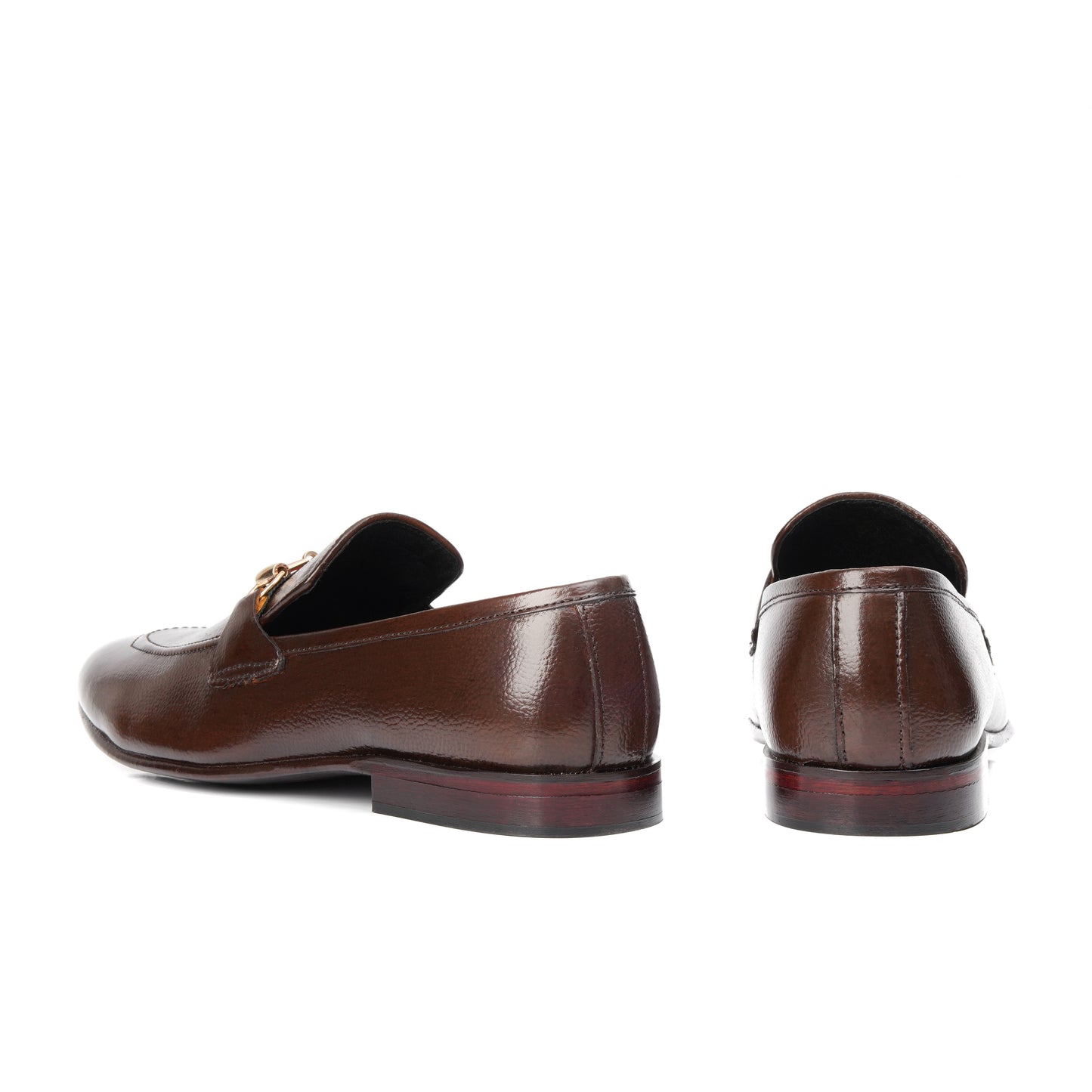 CS006- Brown Gucci Strap Loafers