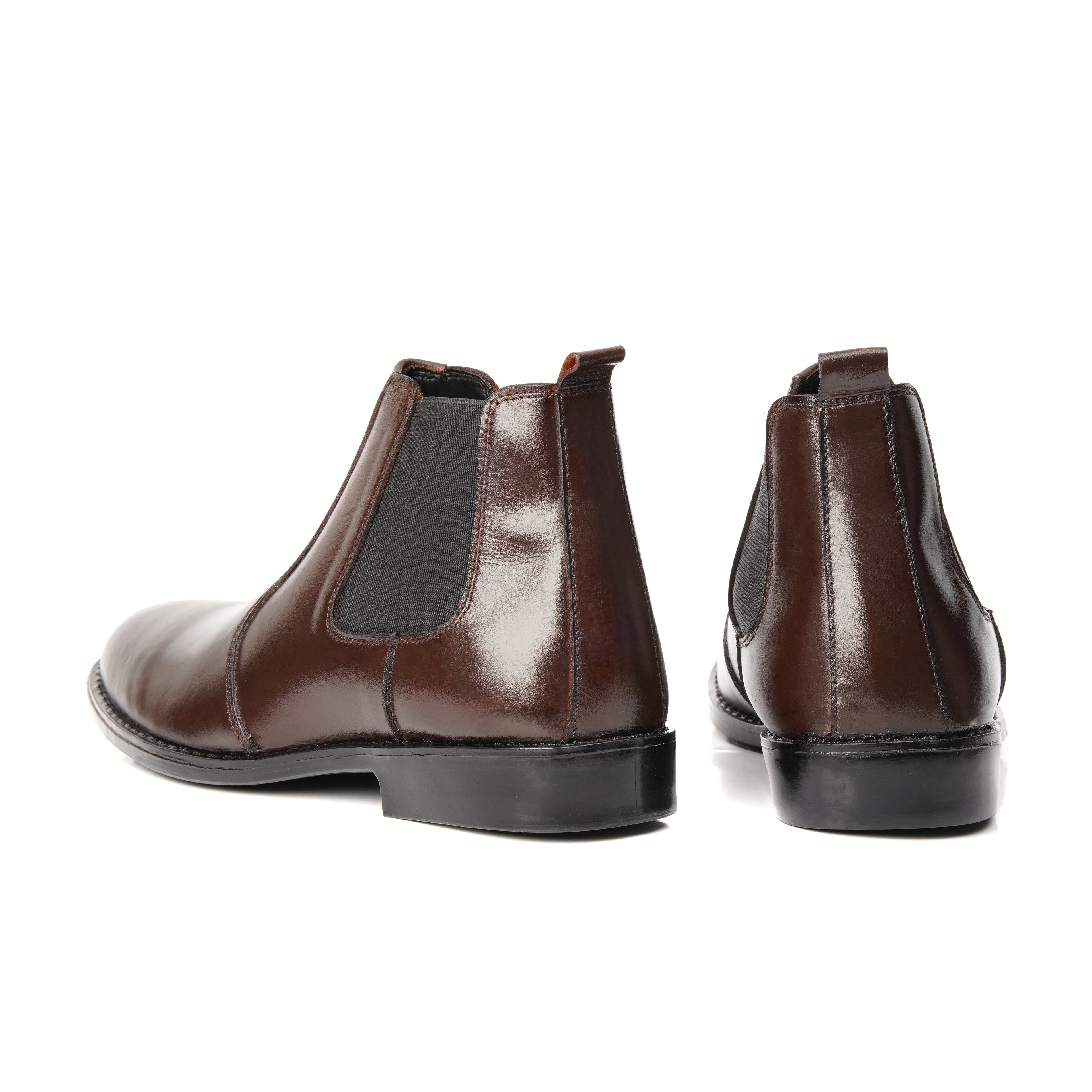 CS-03 Brown Cow Leather Chelsea Boot