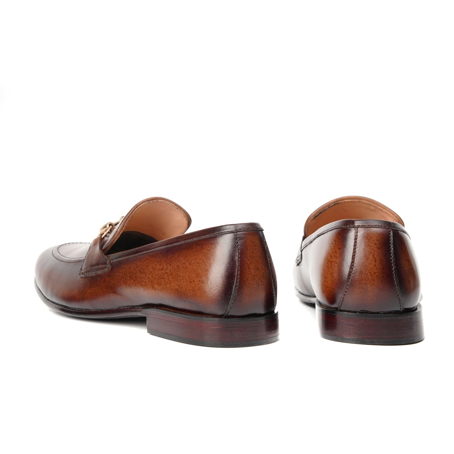 CS001-Classic Patina Brown Cow Leather Loafer