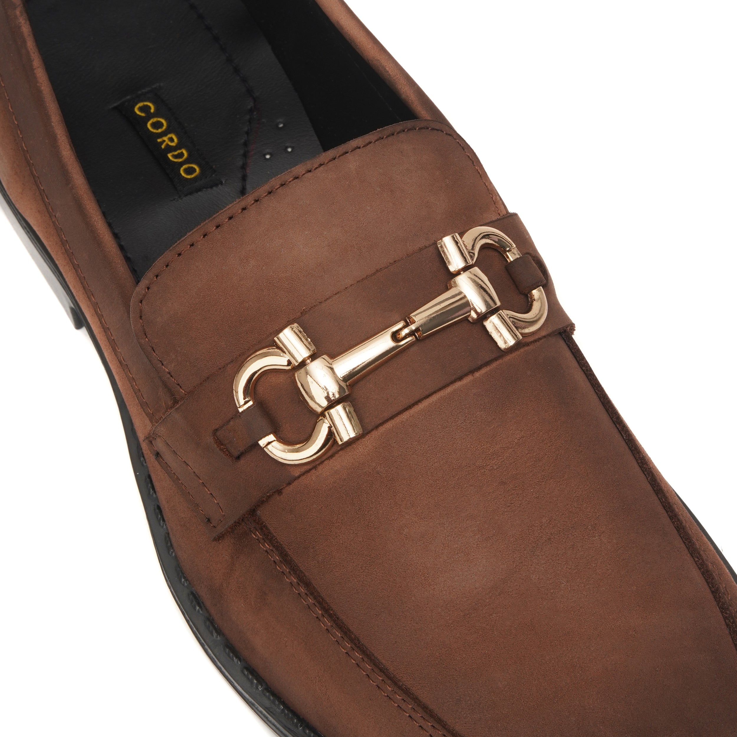 CS-07 Oily Brown Shaded Horsebit Style Loafers