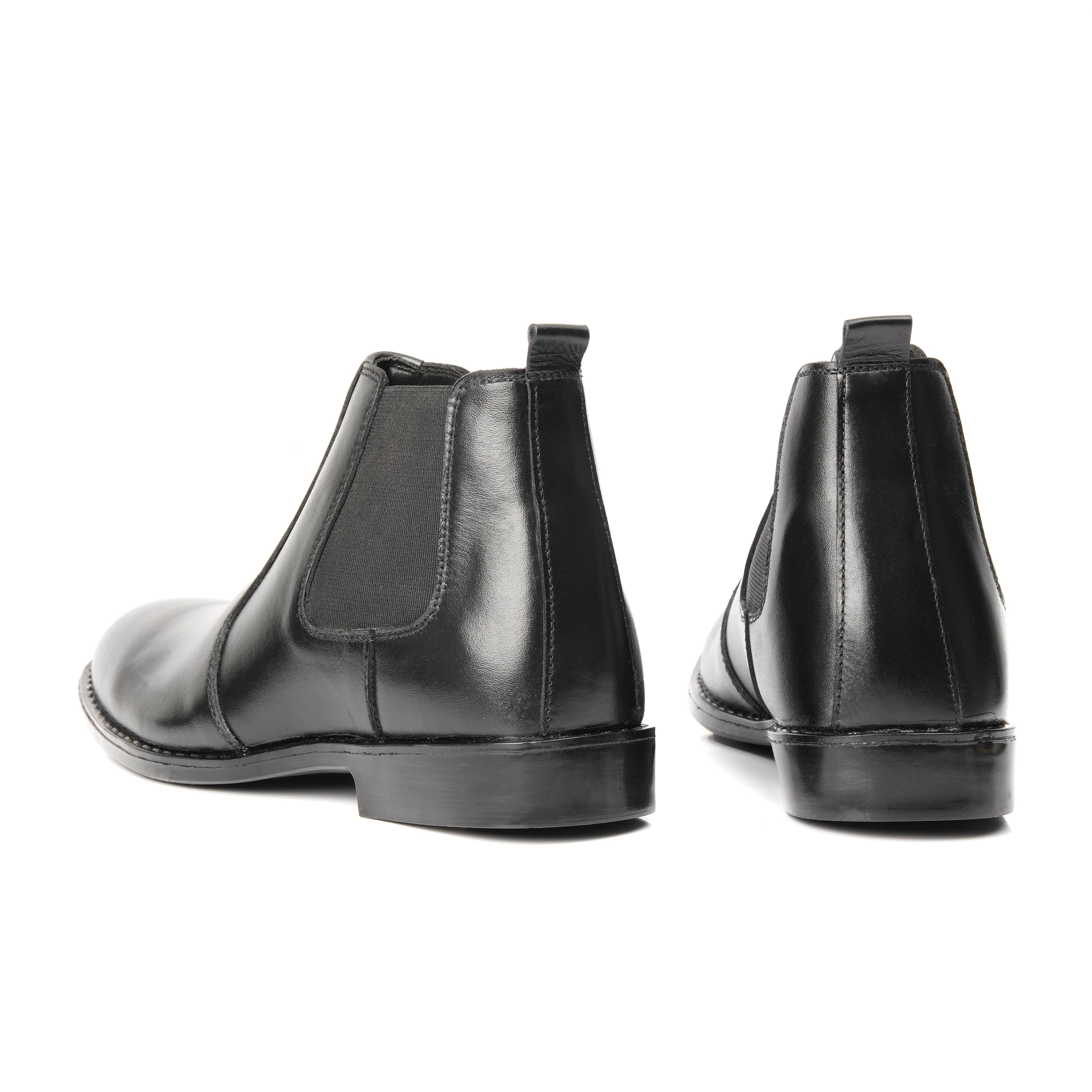 CS-03 Black Cow Leather Chelsea Boot