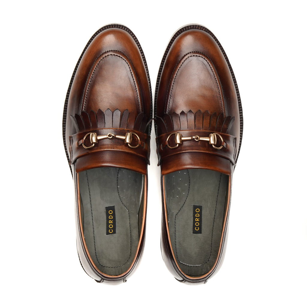 CS-11 Patina Brown Cow Leather Loafers