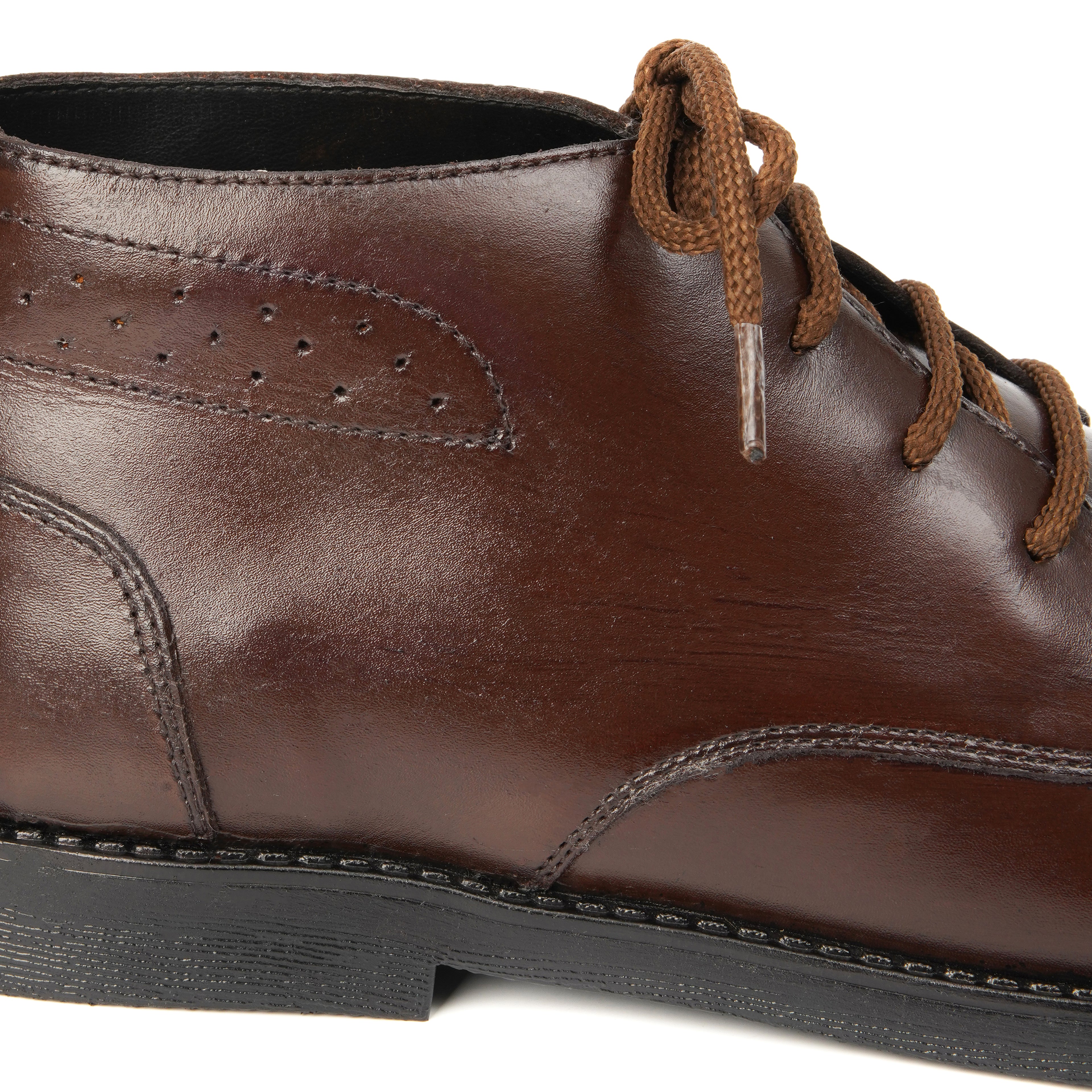 CS-04 Brown Cow Leather Chukka Laces Boot