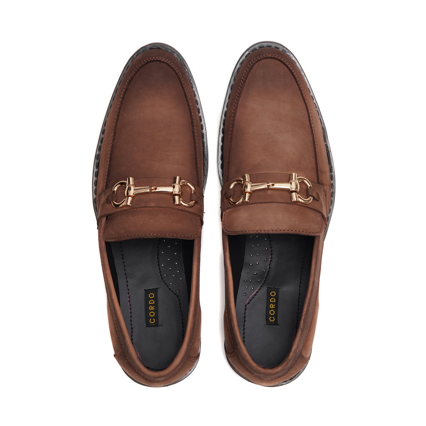 CS007- Oily Brown Shaded Horsebit Style Loafers