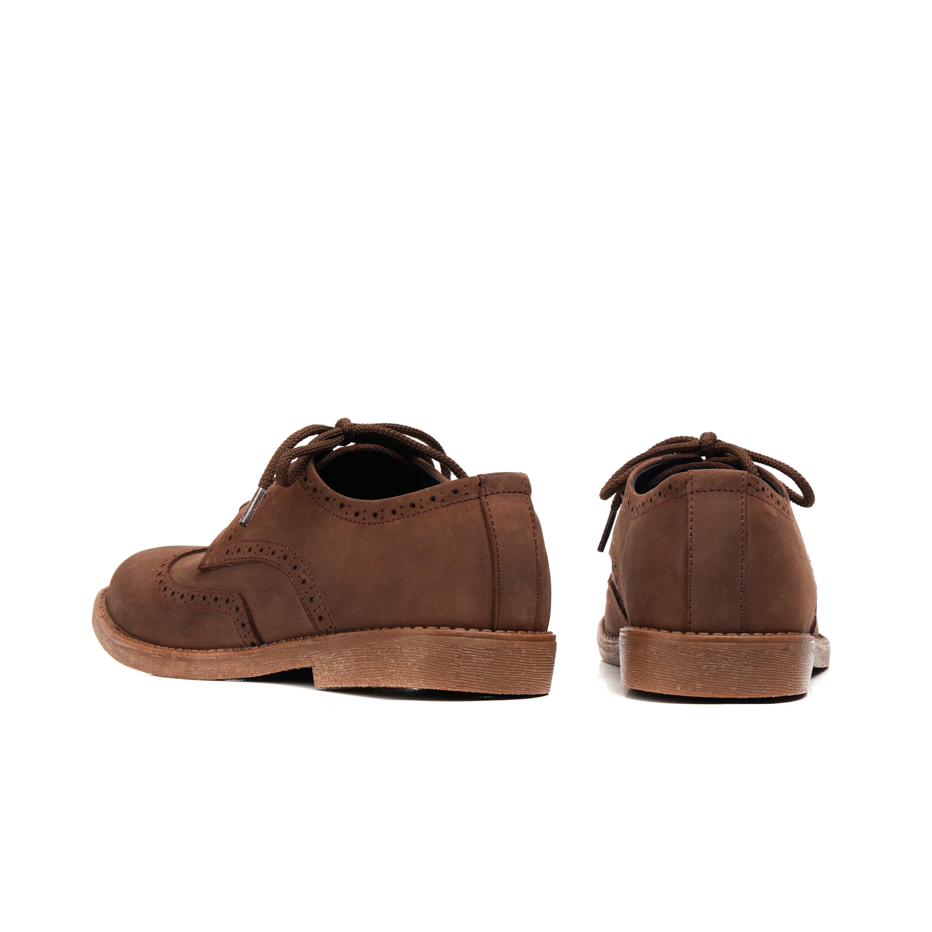 CS-08 Oily Brown Brogue Shoes Casual Style