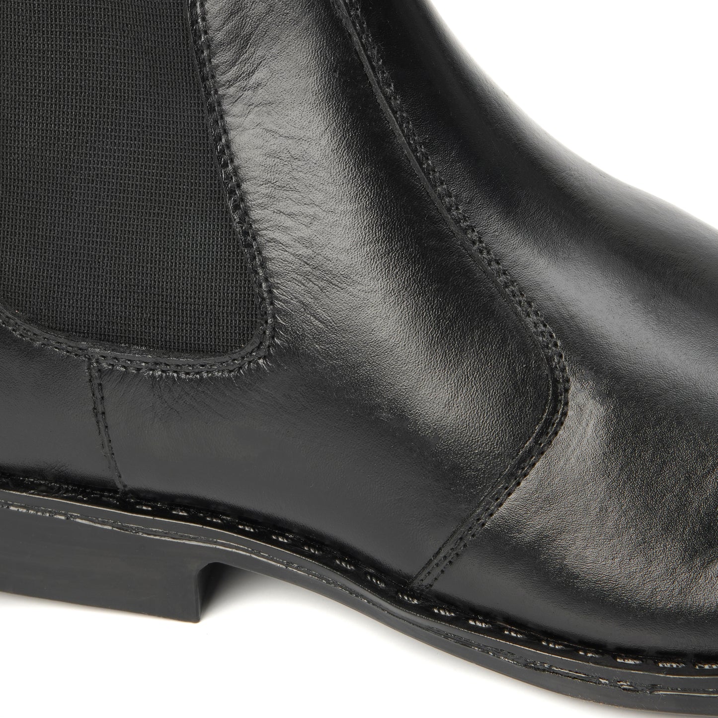CS003-Black Cow Leather Chelsea Boot