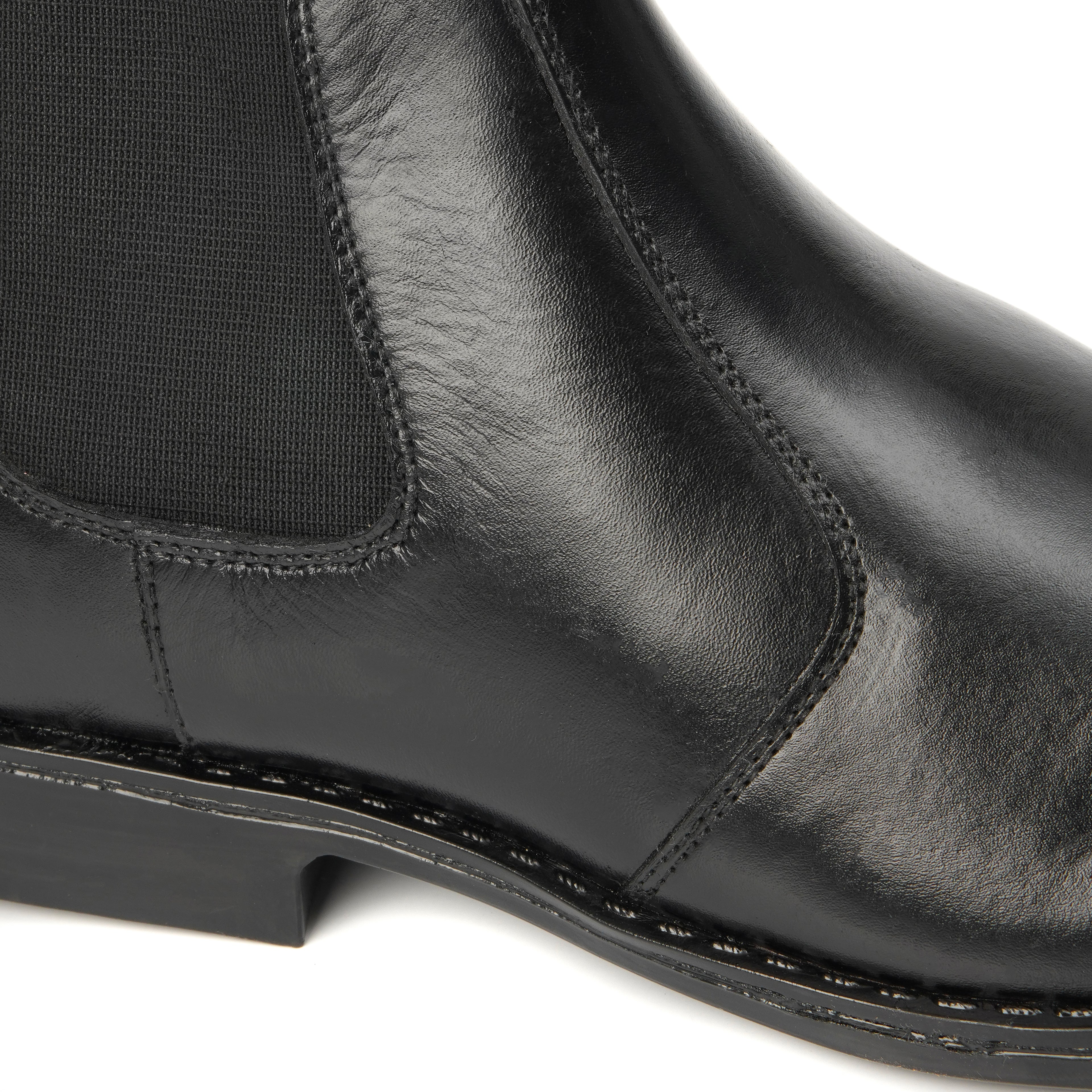 CS-03 Black Cow Leather Chelsea Boot