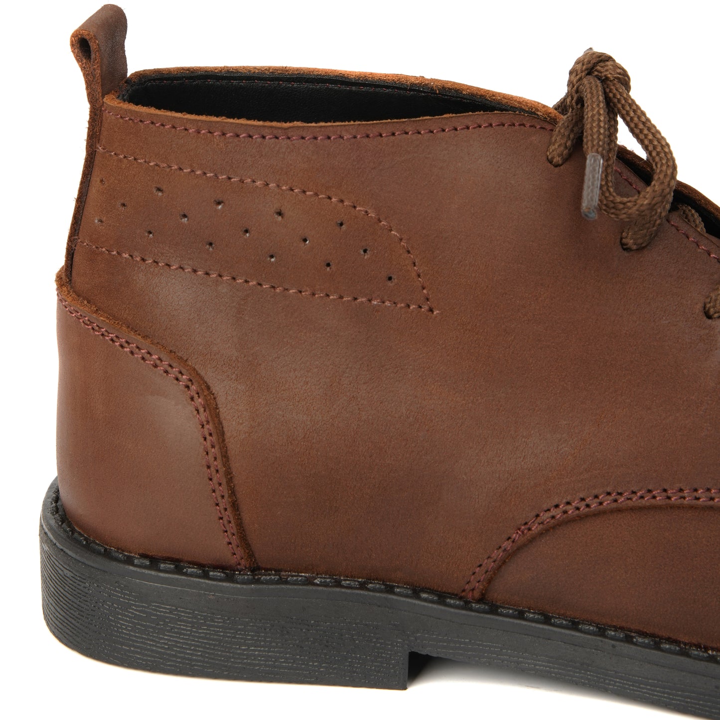 CS004-Oily Brown Cow Leather Chukka Boots
