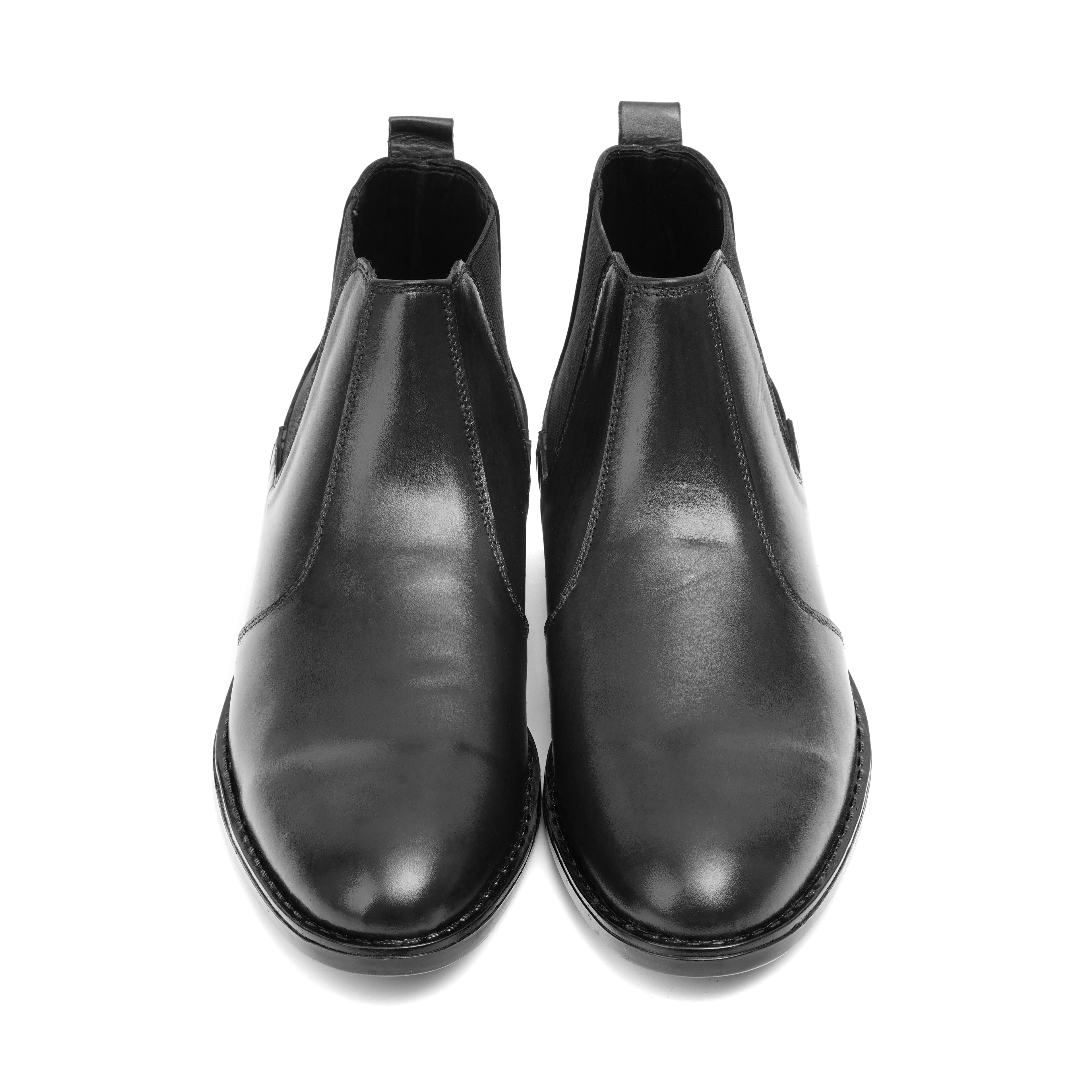 CS-03 Black Cow Leather Chelsea Boot