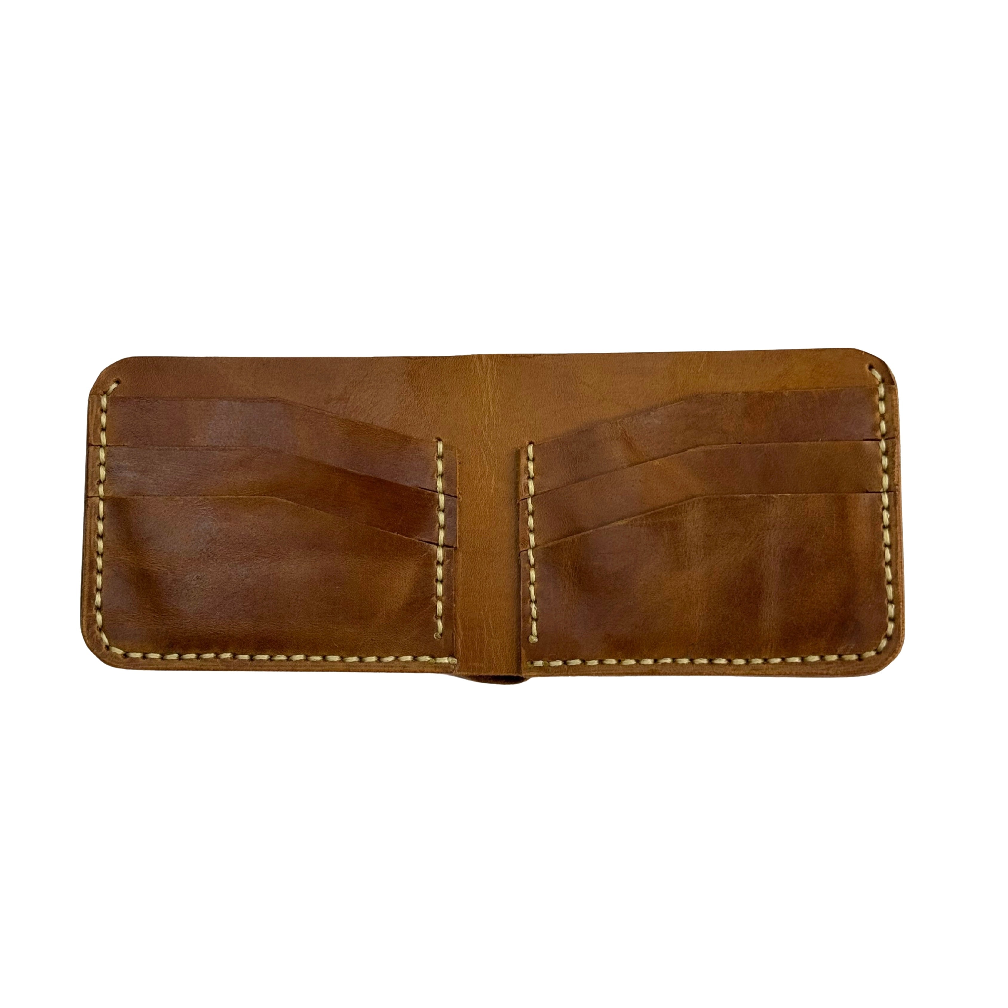 CW-01 Mustard Patina Cow Leather Wallet | Totally Handmade