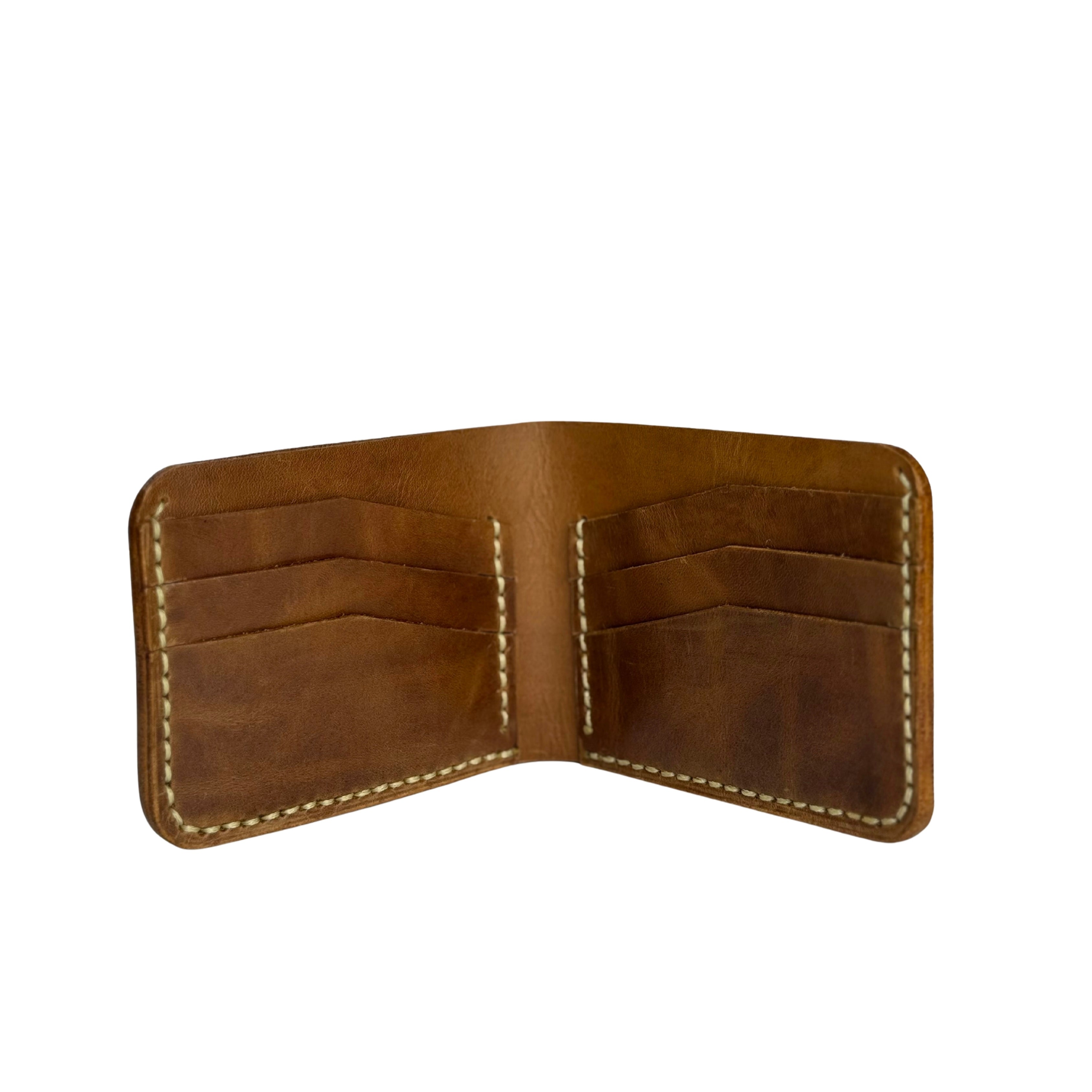 CW-01 Mustard Patina Cow Leather Wallet | Totally Handmade