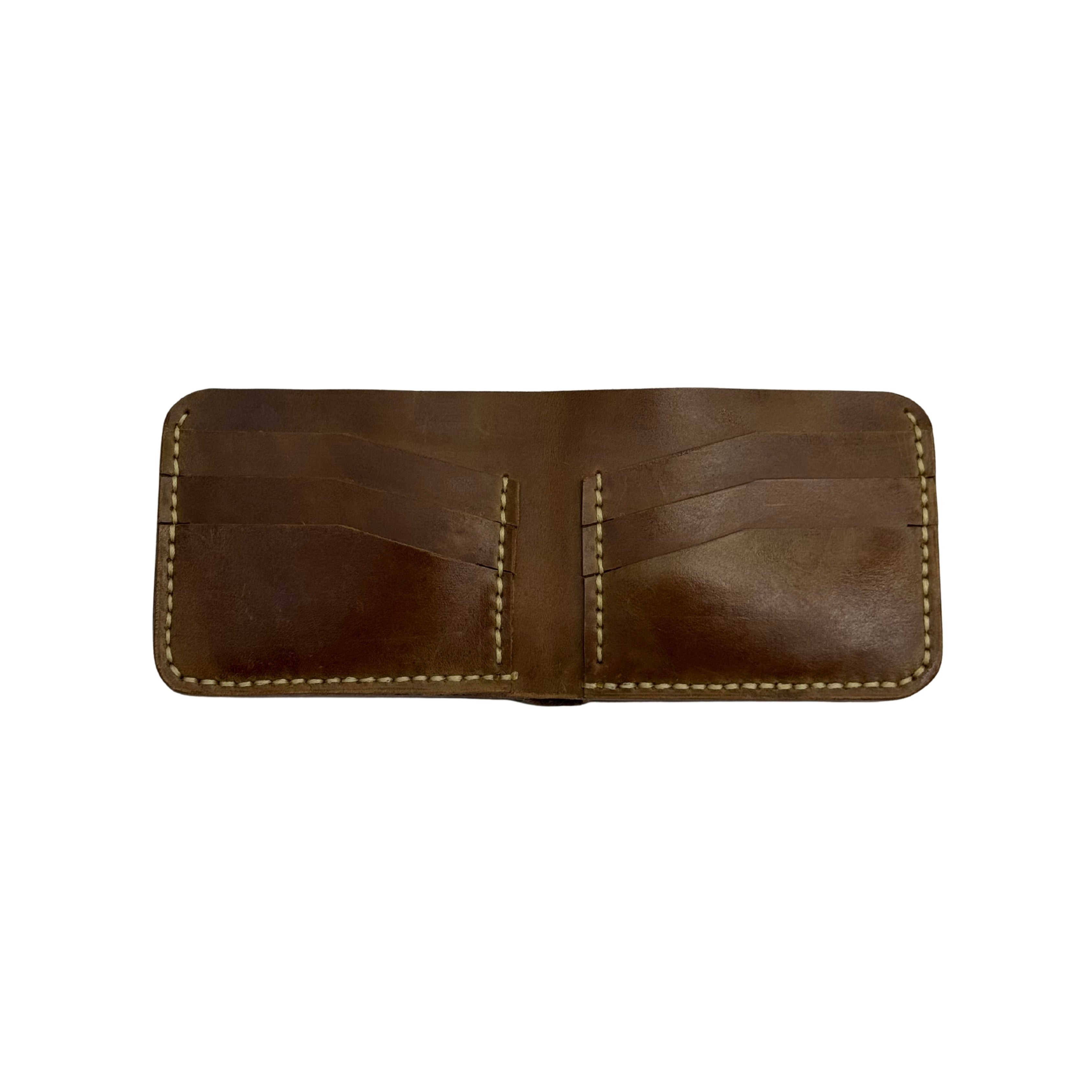 CW-01 Light Brown Cow Leather Wallet | Totally Handmade