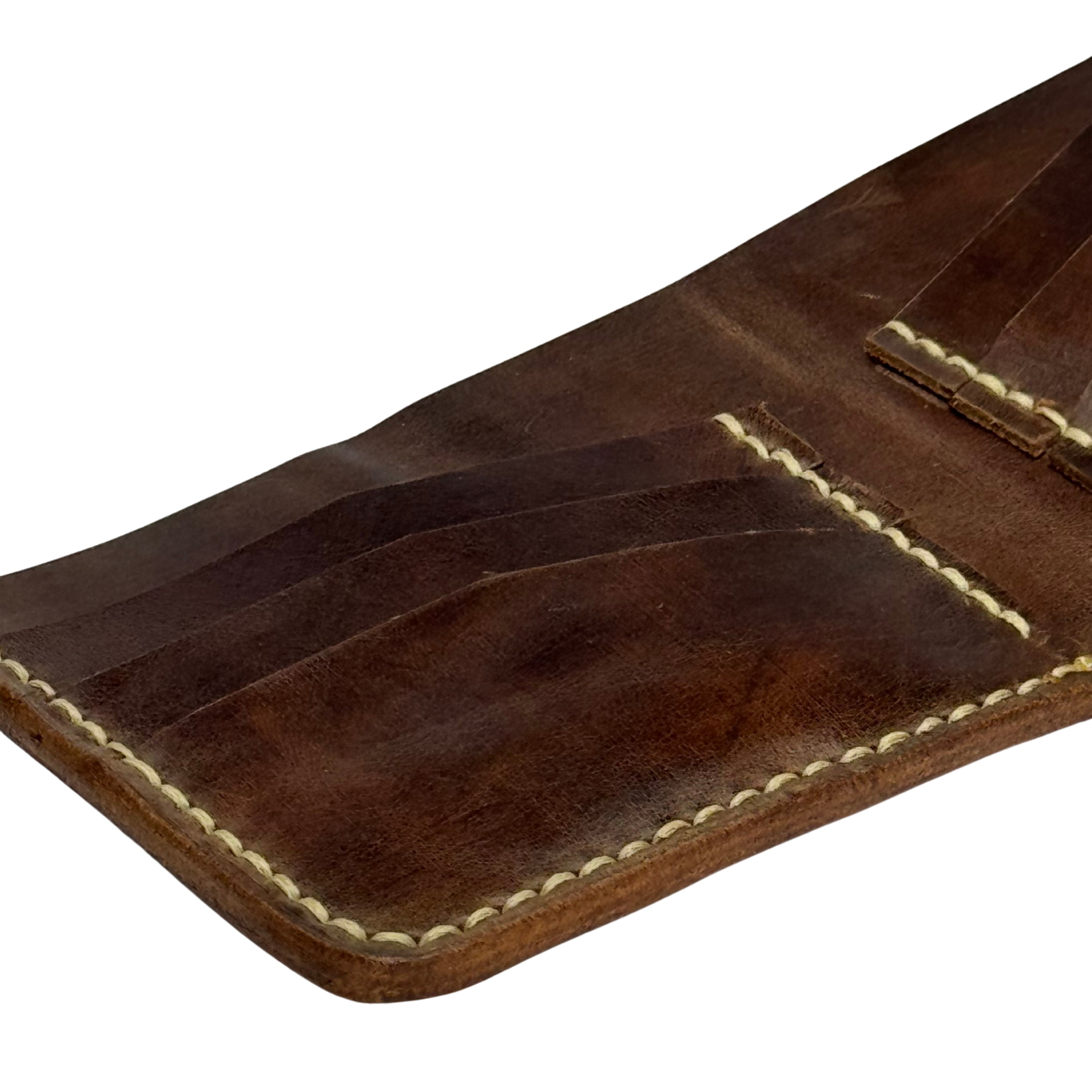 CW-01 Brown Vintage Cow Leather Wallet | Totally Handmade