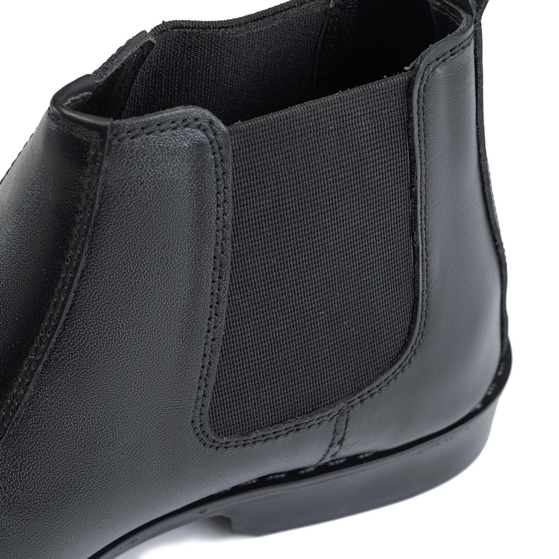 CS-03 Black Cow Leather Chelsea Boots