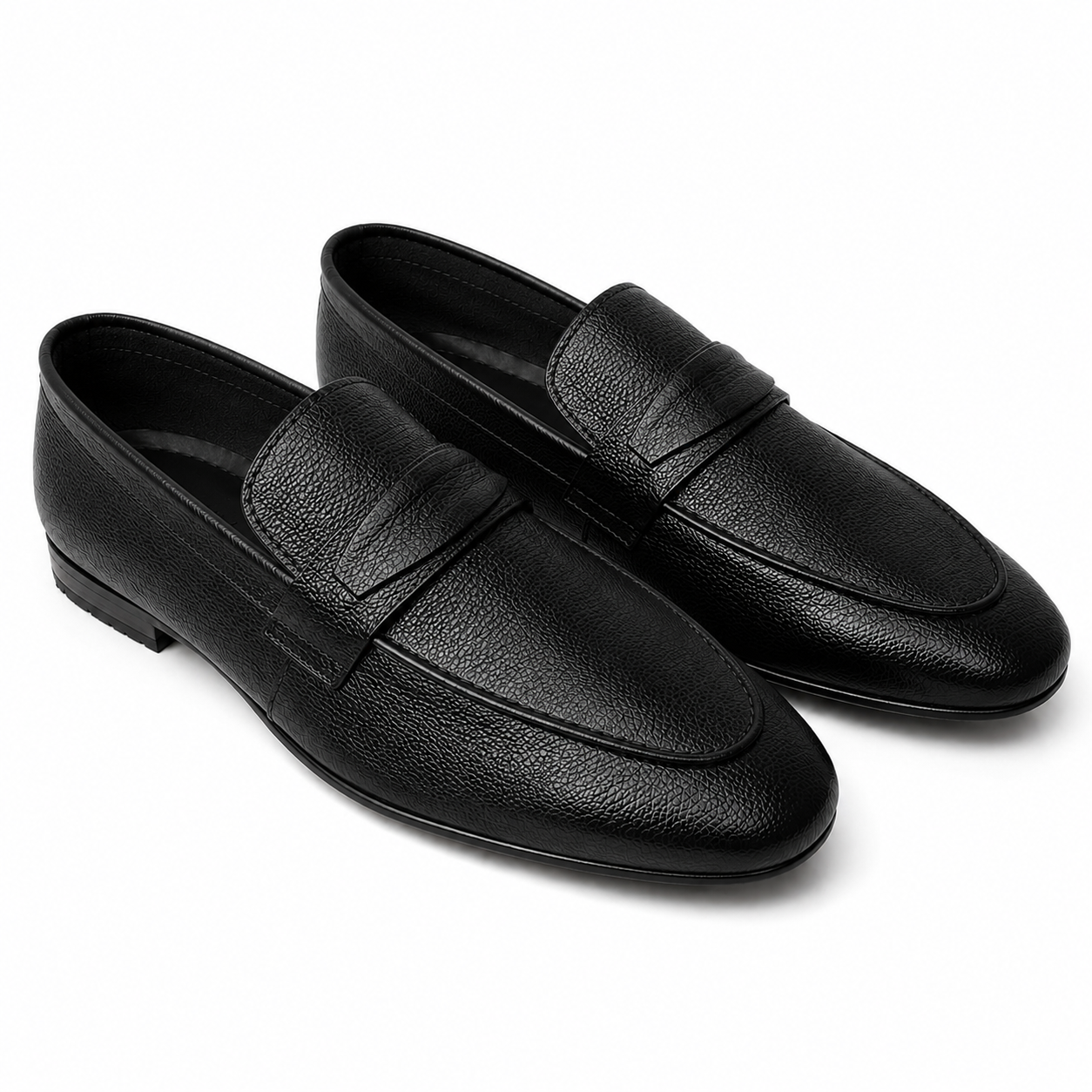 CS-31 Black Noble Soft Grain Foldable Slip-Ons | Cloud Comfort