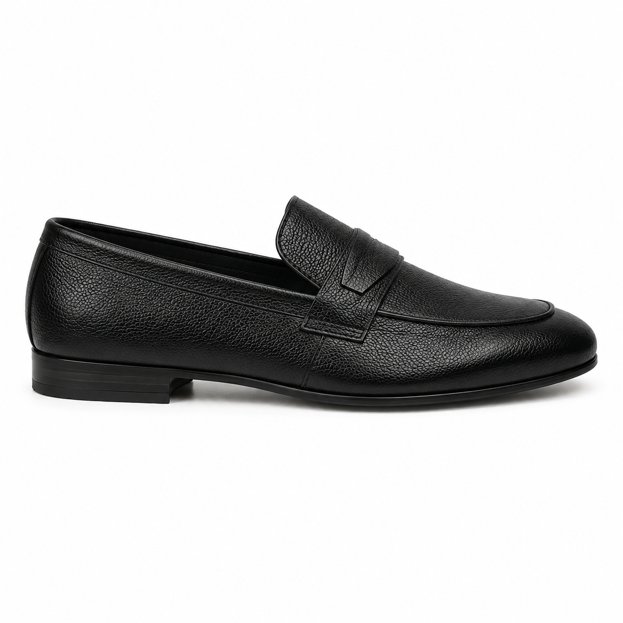 CS-31 Black Noble Soft Grain Foldable Slip-Ons | Cloud Comfort