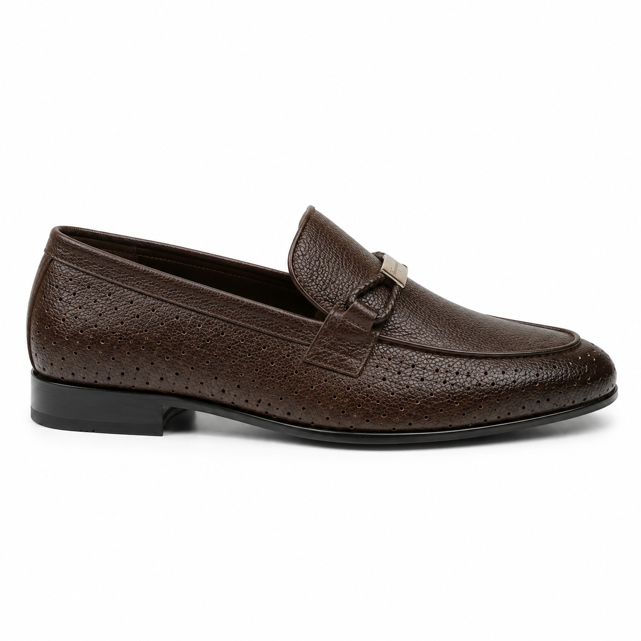 CS-30 Ferro Brown Soft Grain Foldable Slip Ons | Cloud Comfort