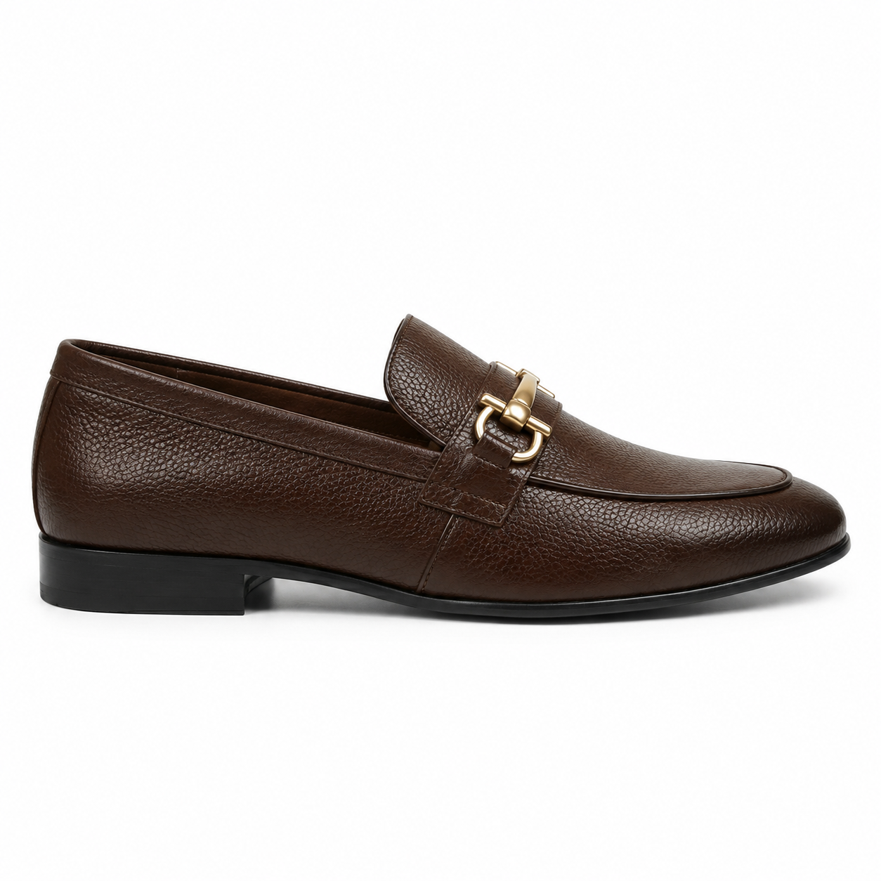 CS-29 Horsebit Brown Soft Grain Foldable Slip-Ons | Cloud Comfort